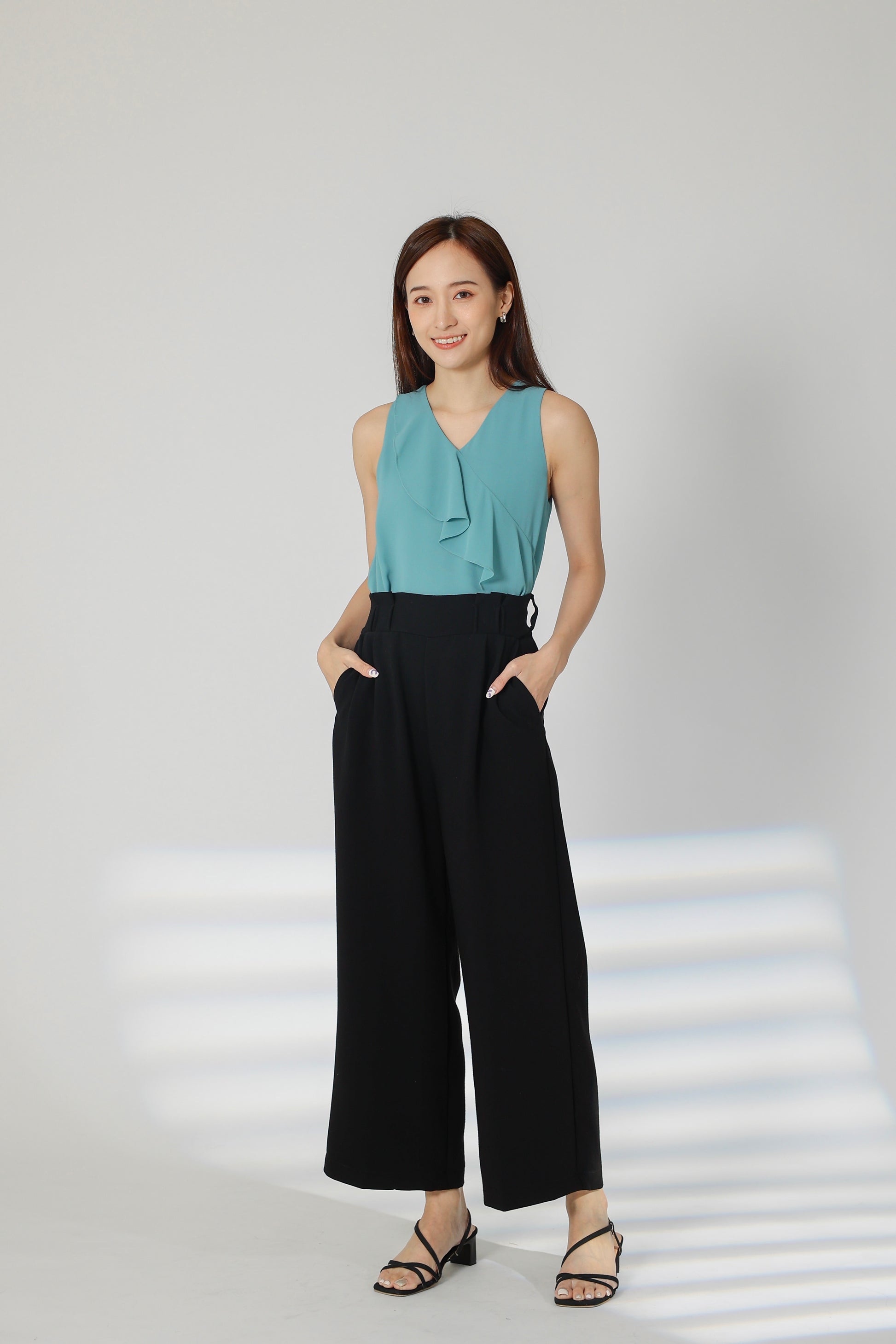 Terra Paperbag Waist Pant - Black
