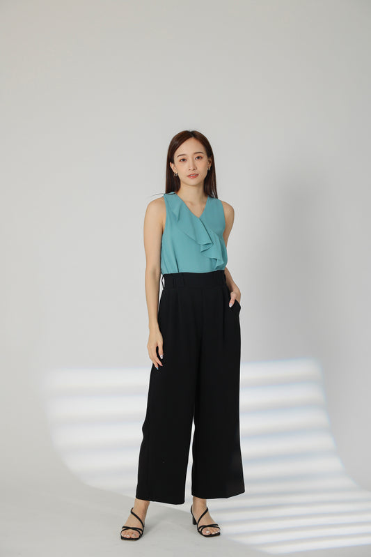 Terra Paperbag Waist Pant - Black