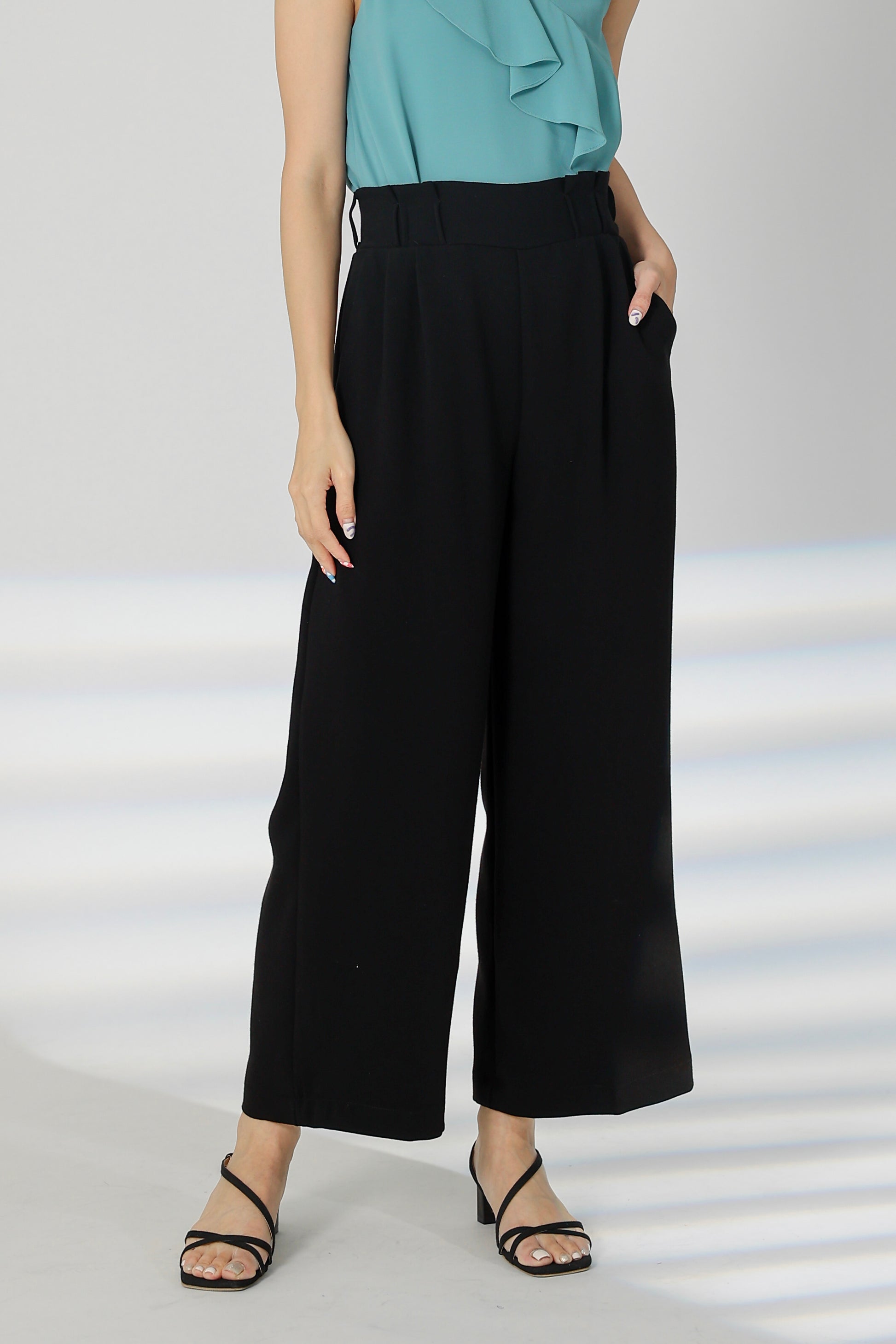 Terra Paperbag Waist Pant - Black