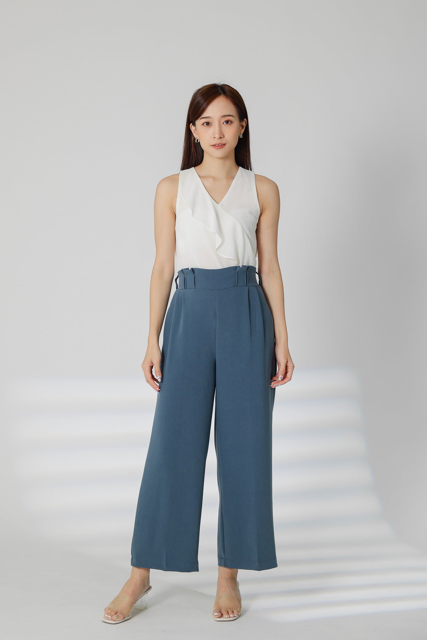 Terra Paperbag Waist Pant - Blue
