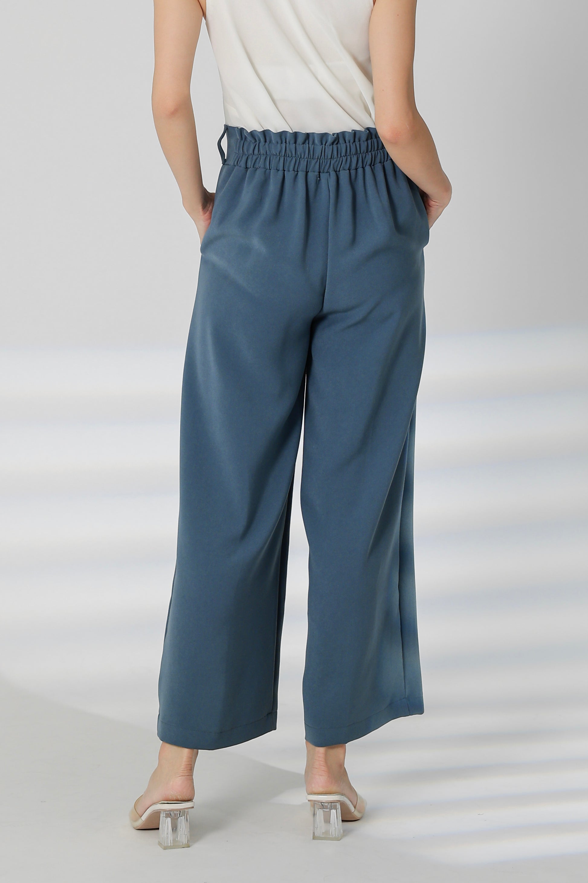 Terra Paperbag Waist Pant - Blue