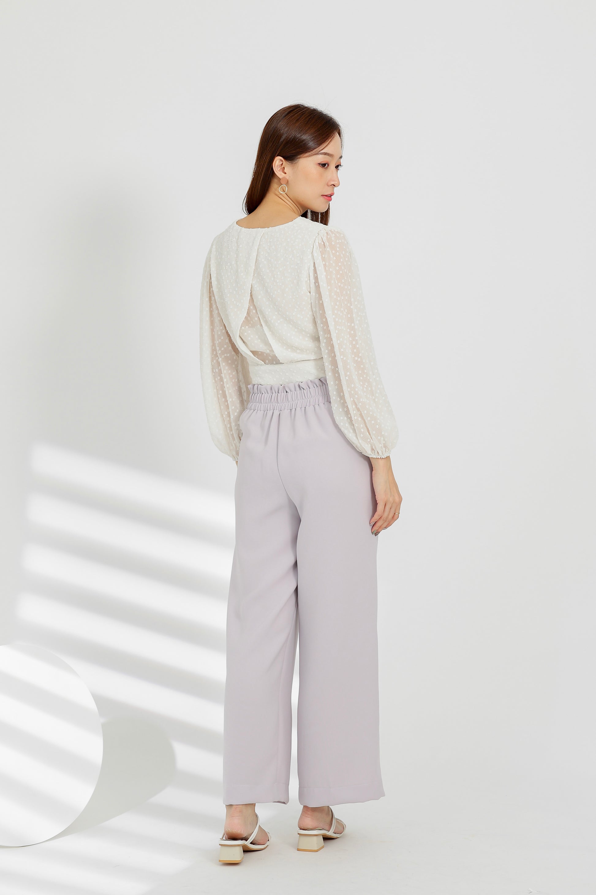 Terra Paperbag Waist Pant - Lilac