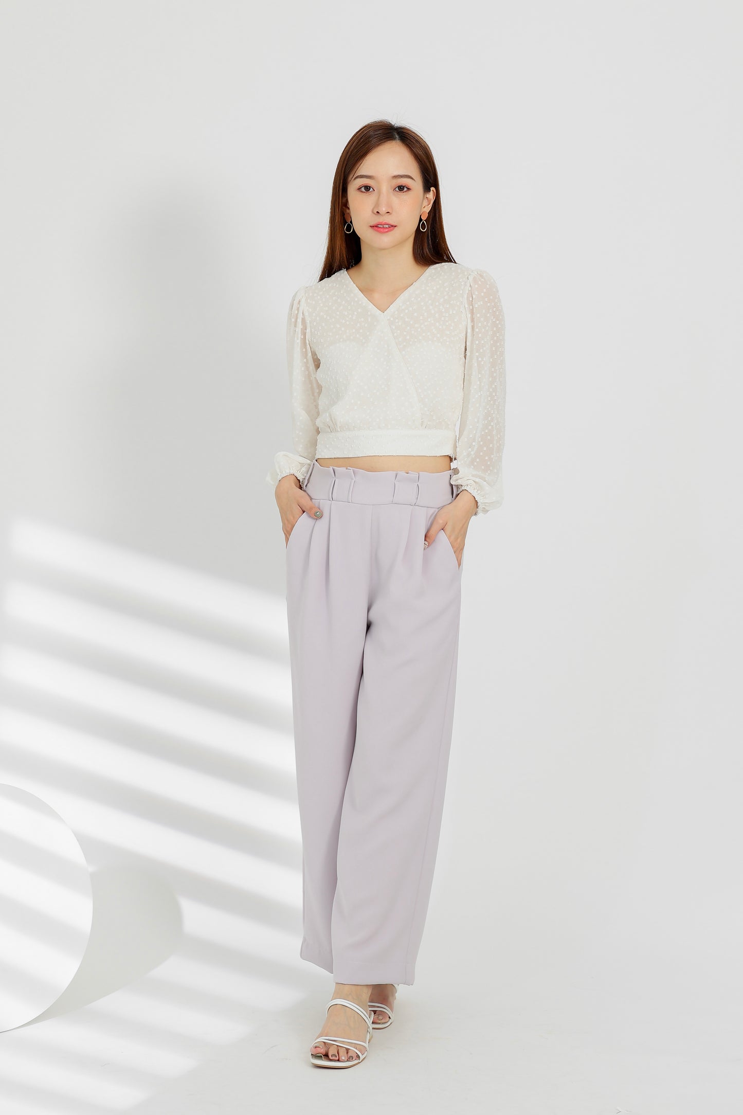 Terra Paperbag Waist Pant - Lilac