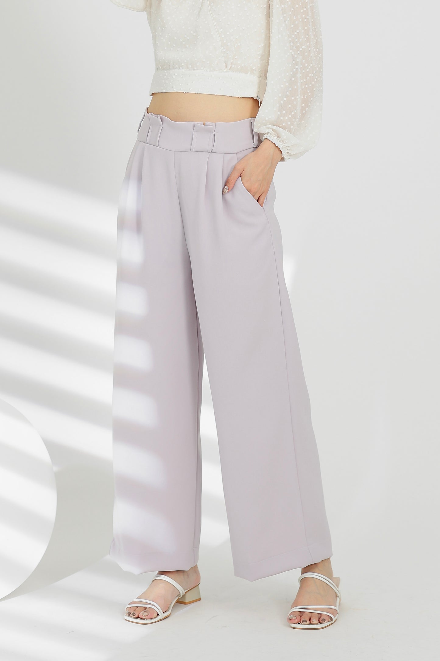 Terra Paperbag Waist Pant - Lilac