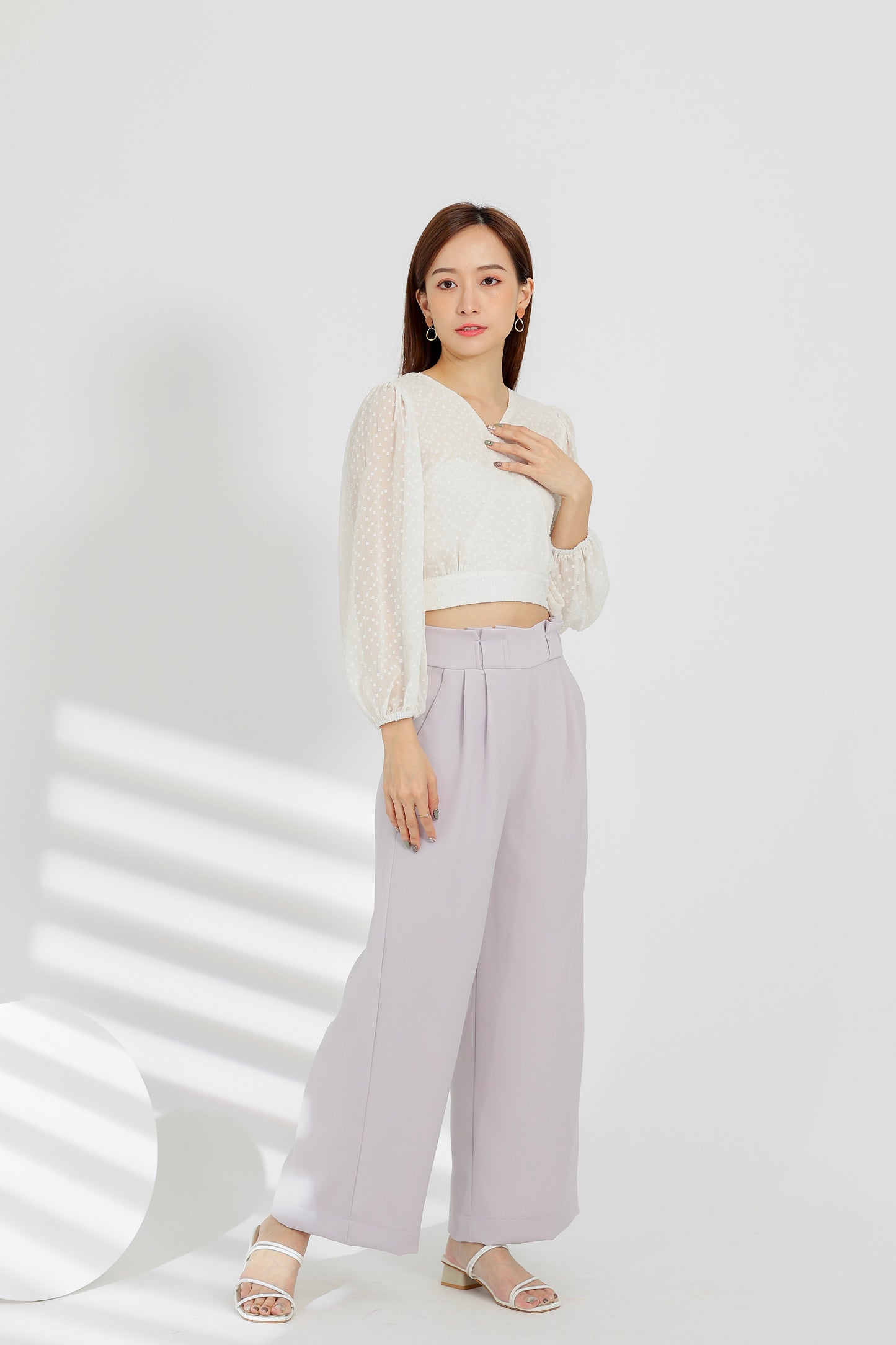 Terra Paperbag Waist Pant - Lilac