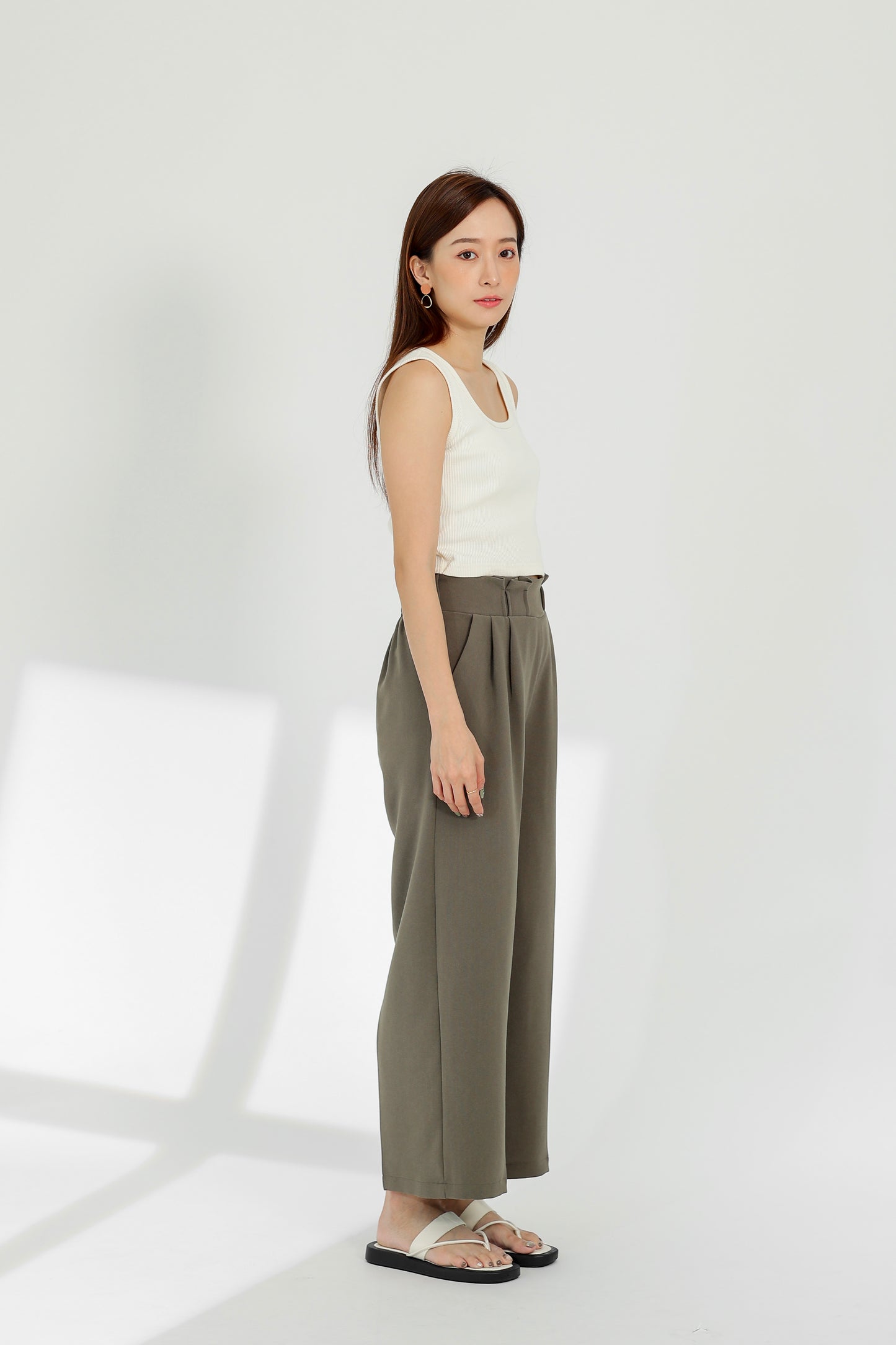 Terra Paperbag Waist Pant - Rip Olive