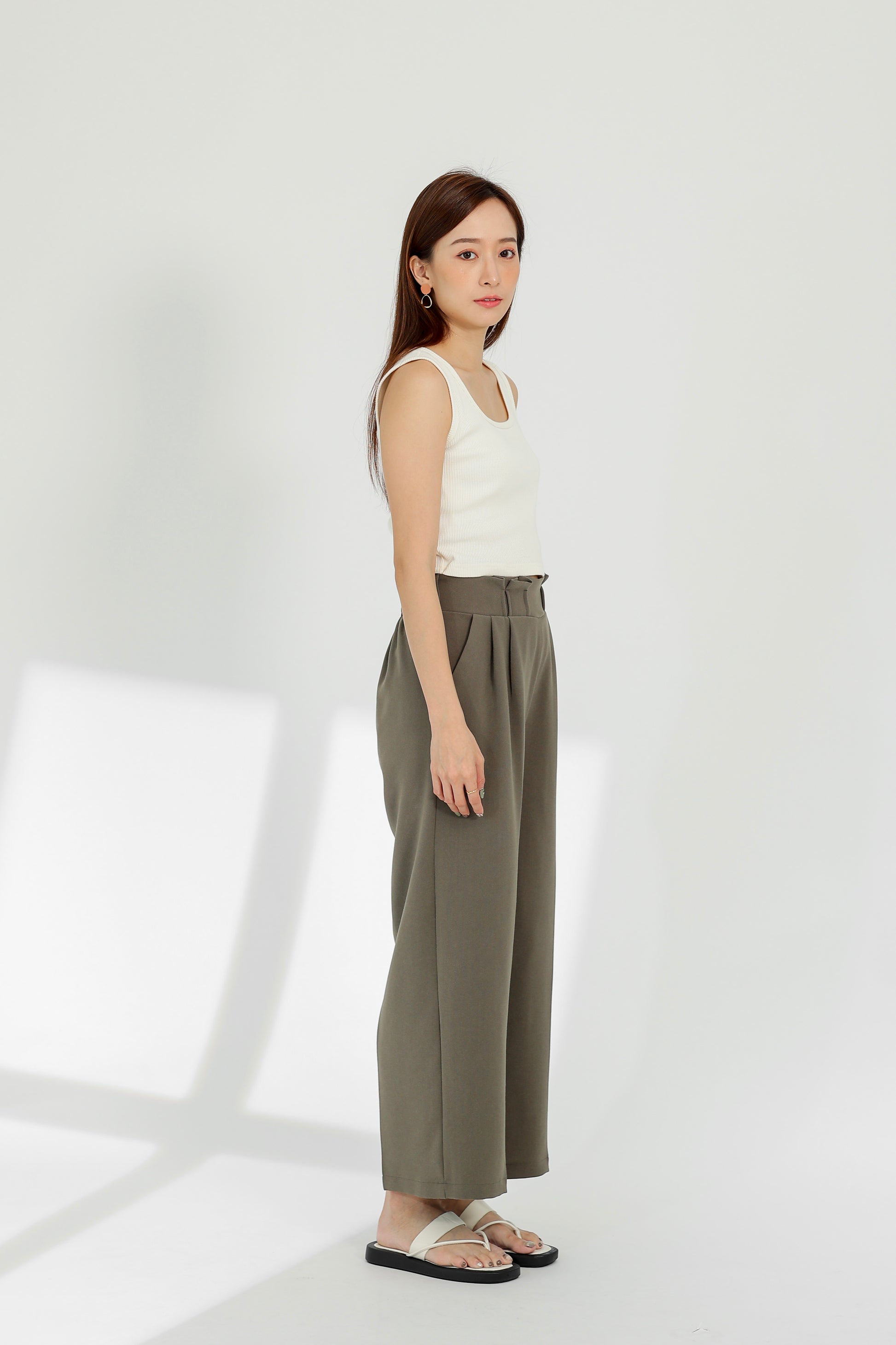 Terra Paperbag Waist Pant - Rip Olive