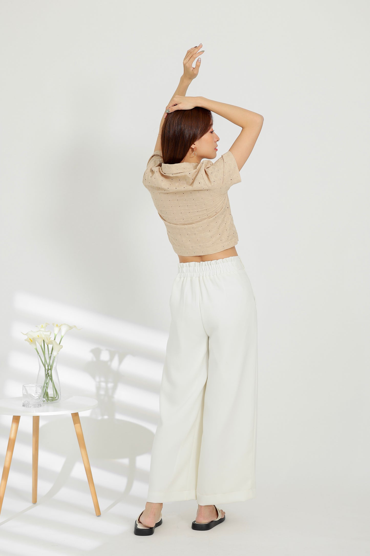 Terra Paperbag Waist Pant - Off White