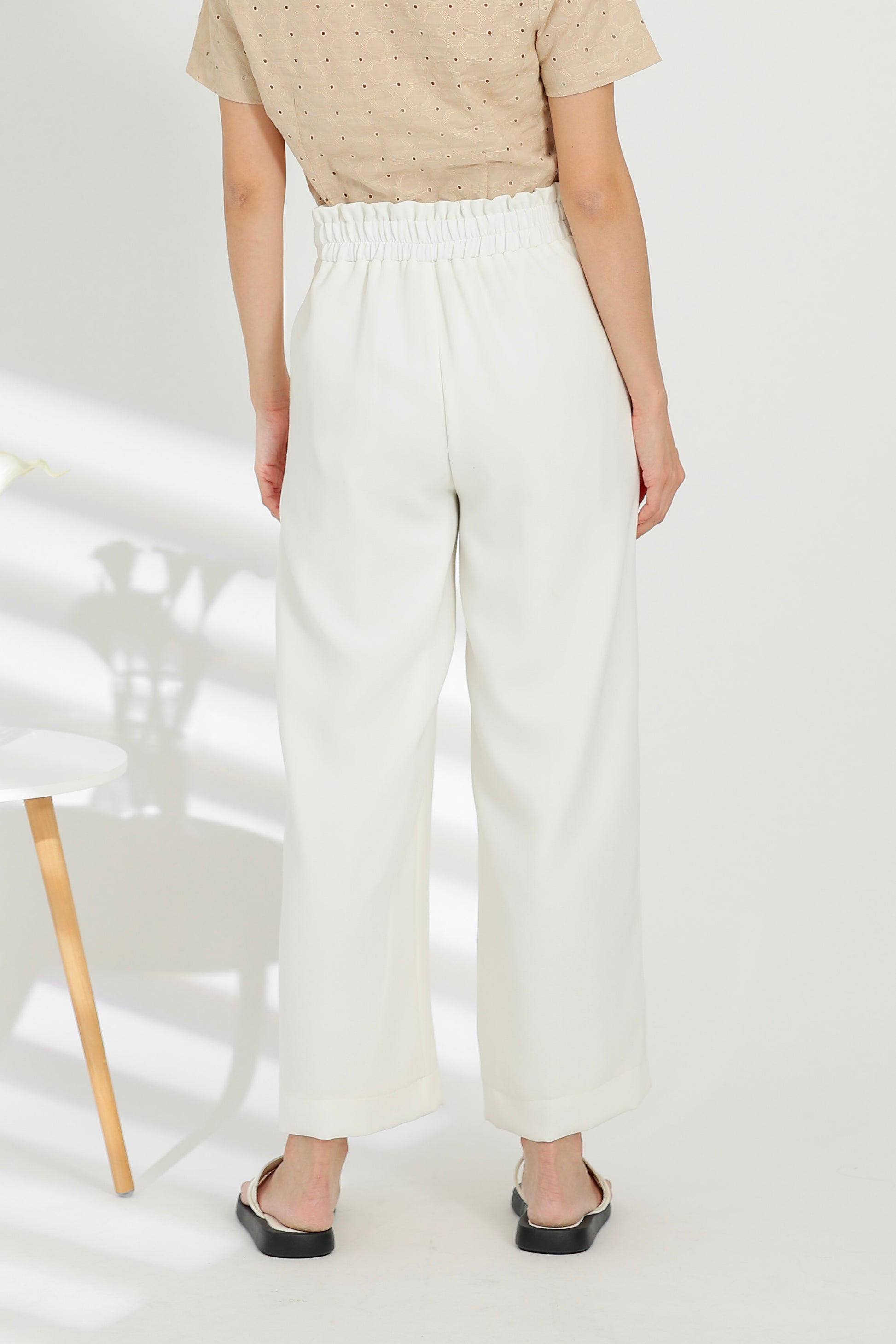 Terra Paperbag Waist Pant - Off White