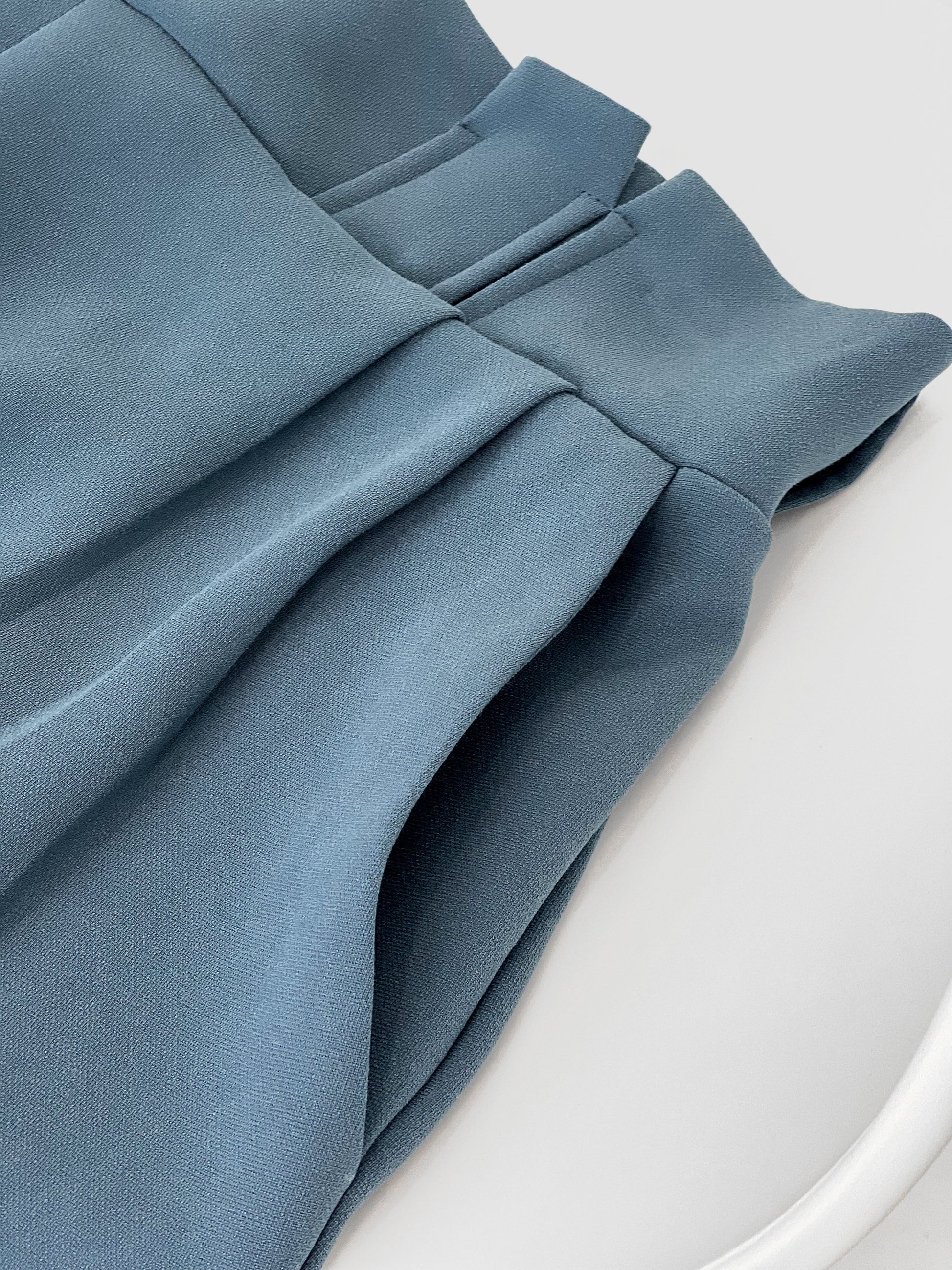Terra Paperbag Waist Pant - Blue