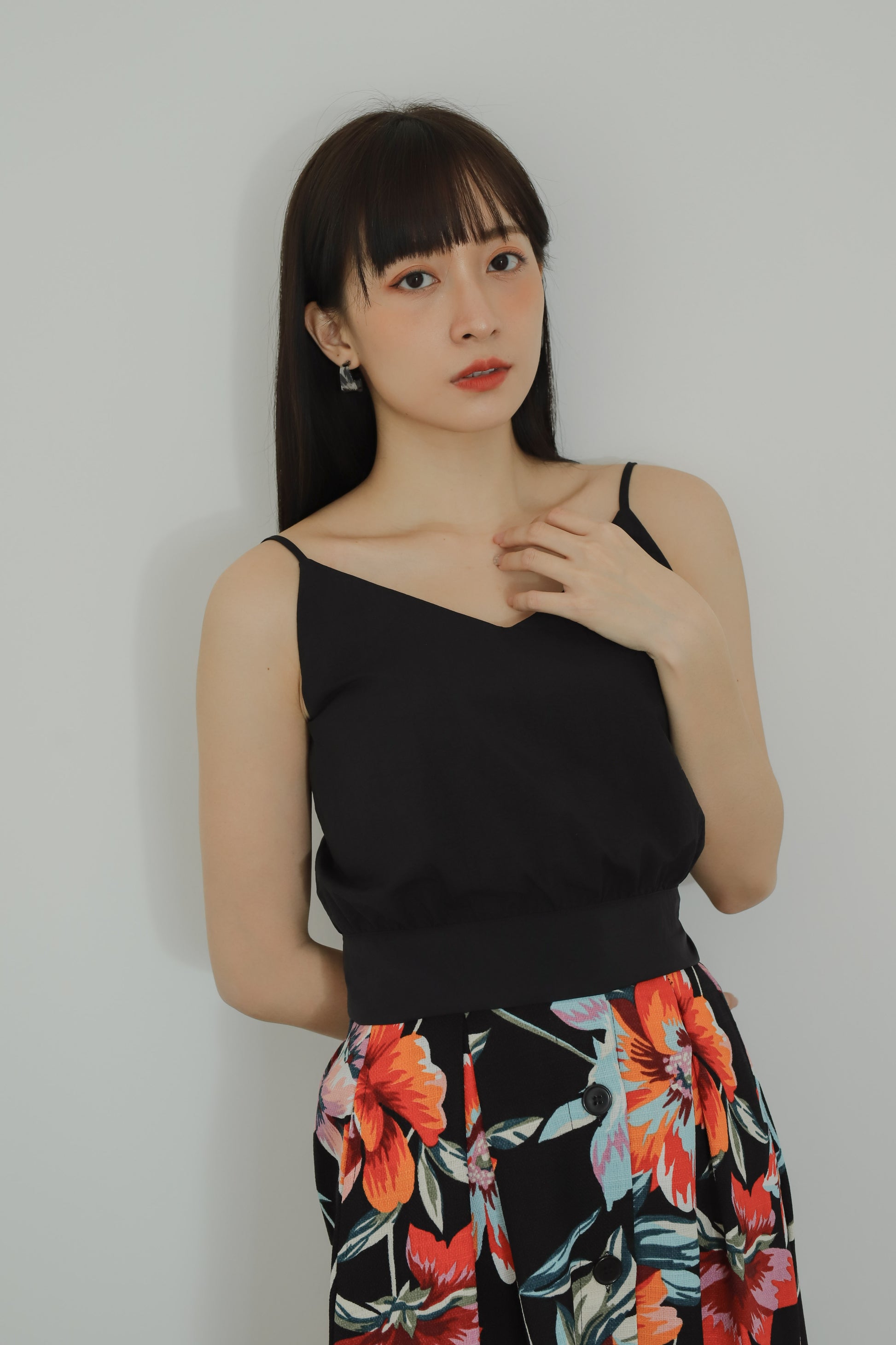 Avya Cami Cropped - Black