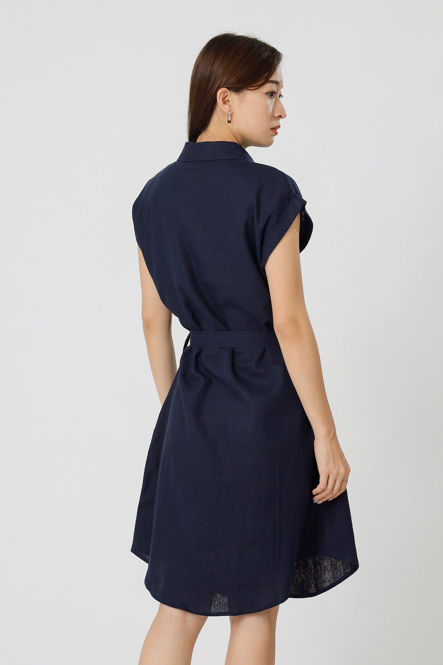 Tyla Shirt Dress - Navy