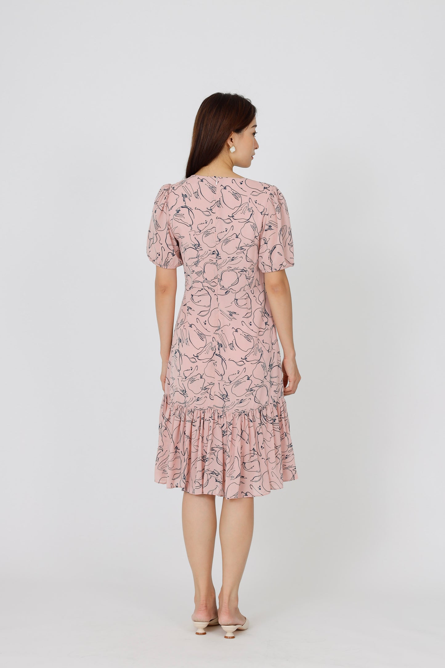 Valarie V Neck Ruffles Dress - Pink