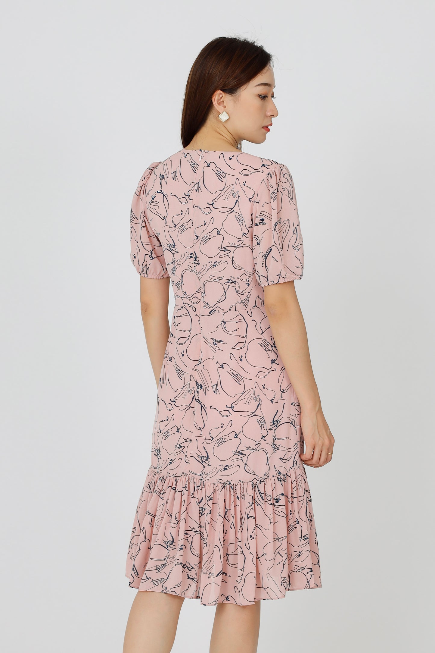 Valarie V Neck Ruffles Dress - Pink