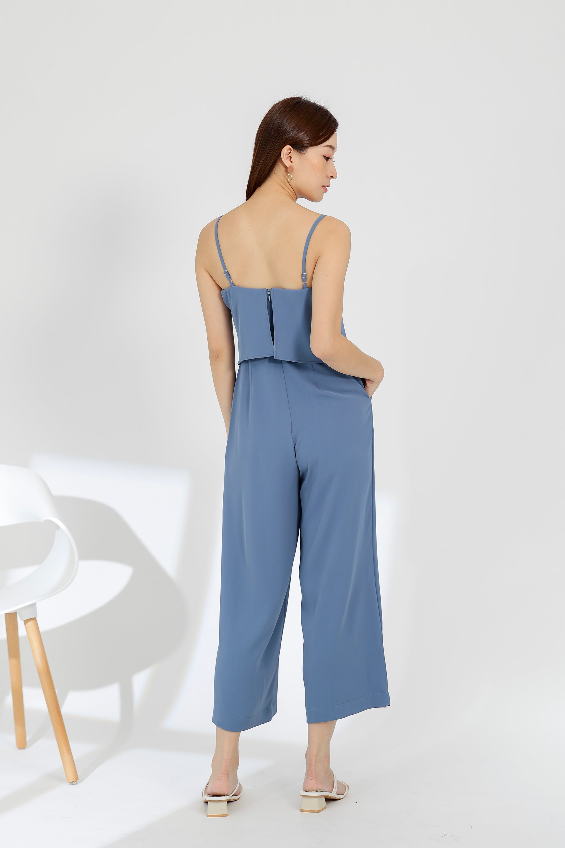 Willow Wide Leg Jumpsuit - Blue