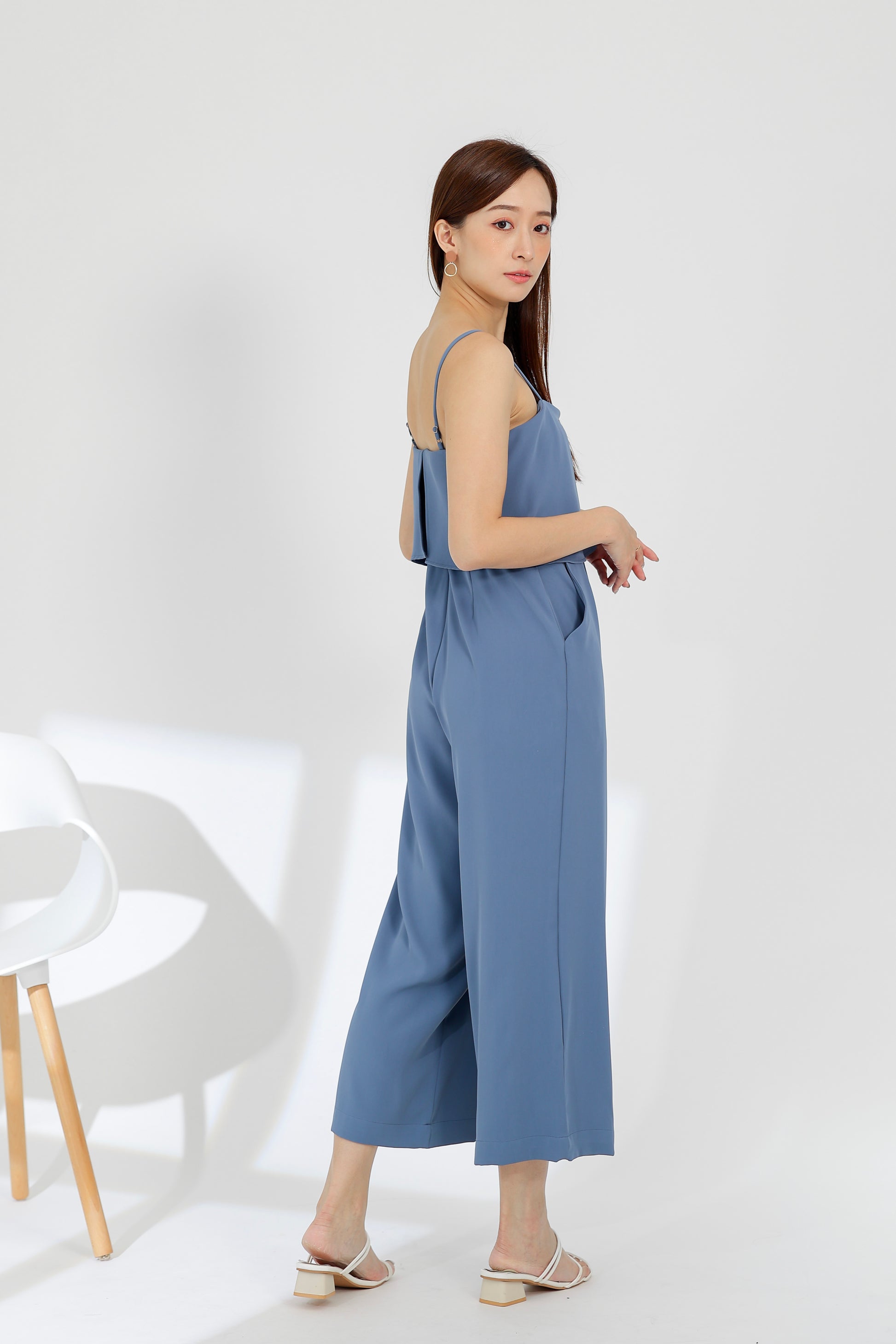 Willow Wide Leg Jumpsuit - Blue