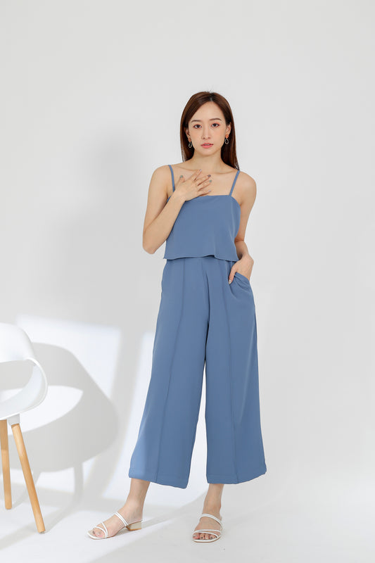 Willow Wide Leg Jumpsuit - Blue
