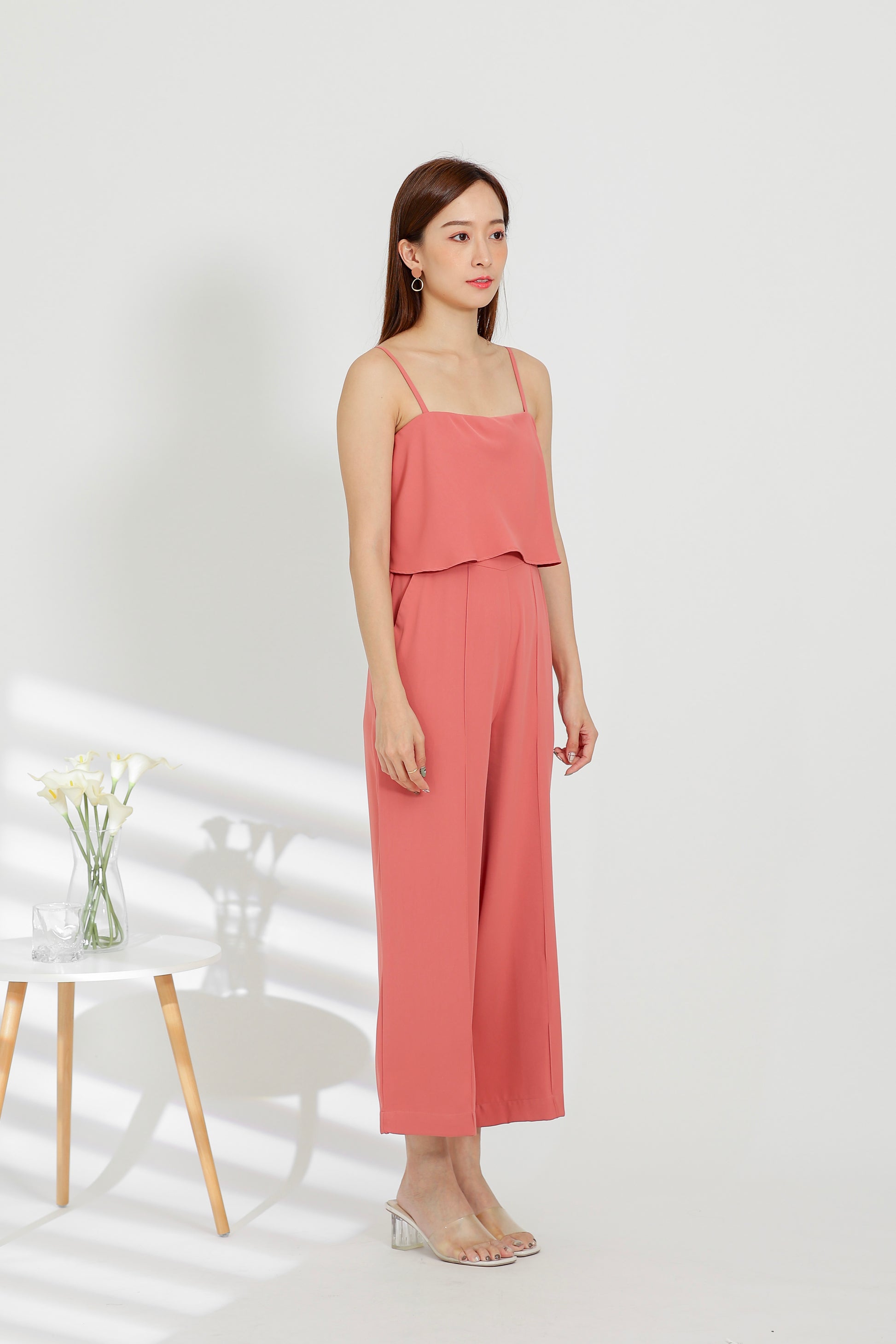 Willow Wide Leg Jumpsuit - Coral
