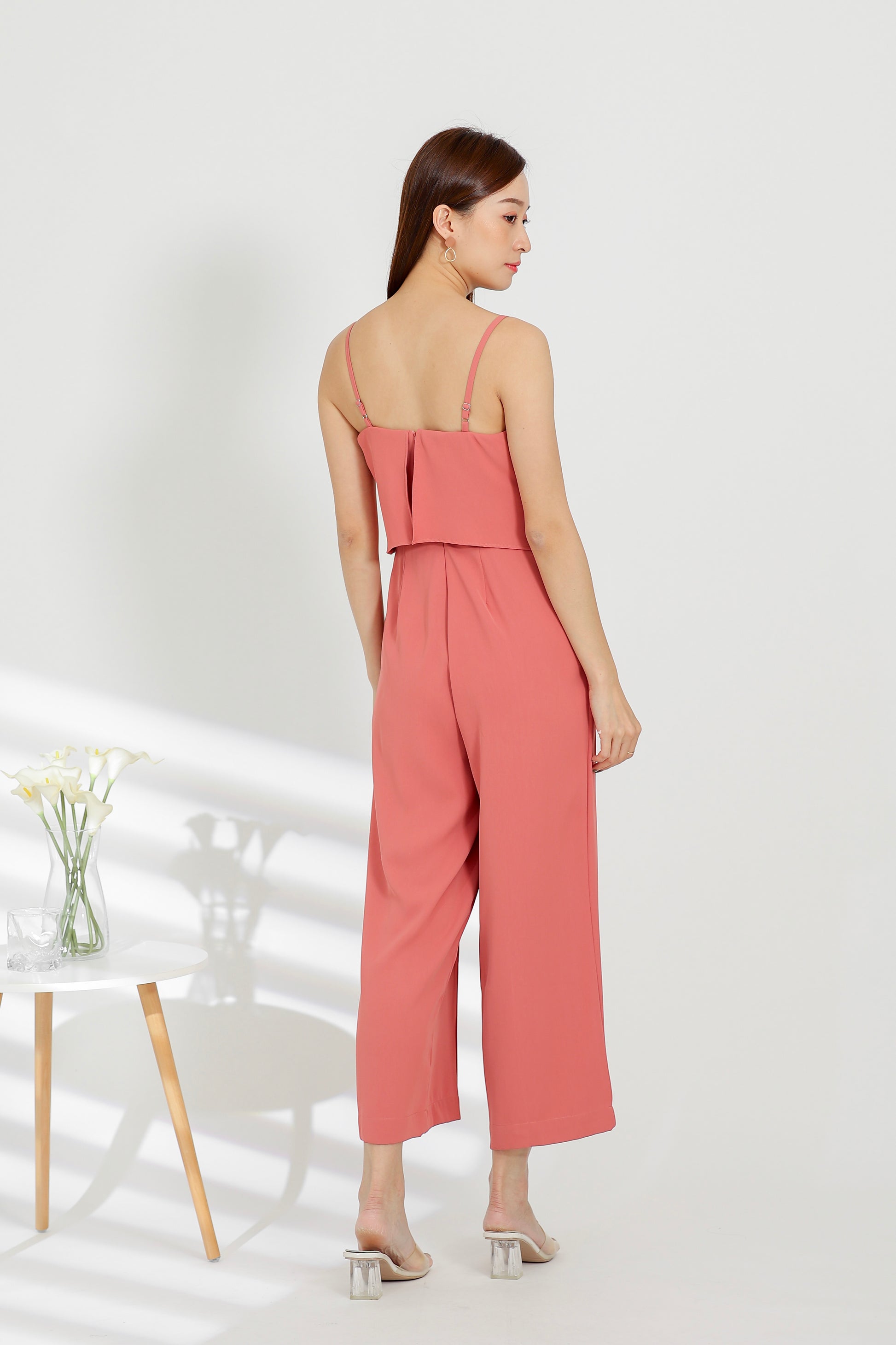 Willow Wide Leg Jumpsuit - Coral