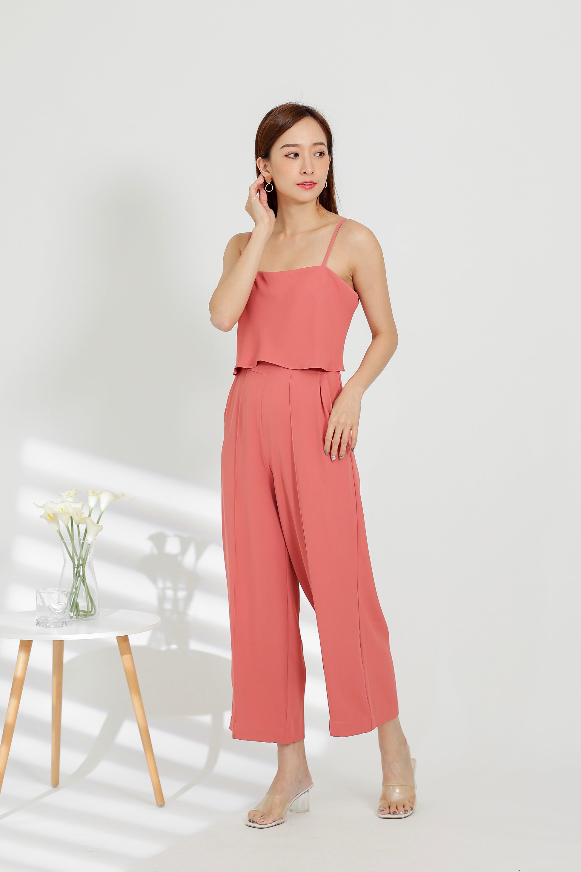 Willow Wide Leg Jumpsuit - Coral