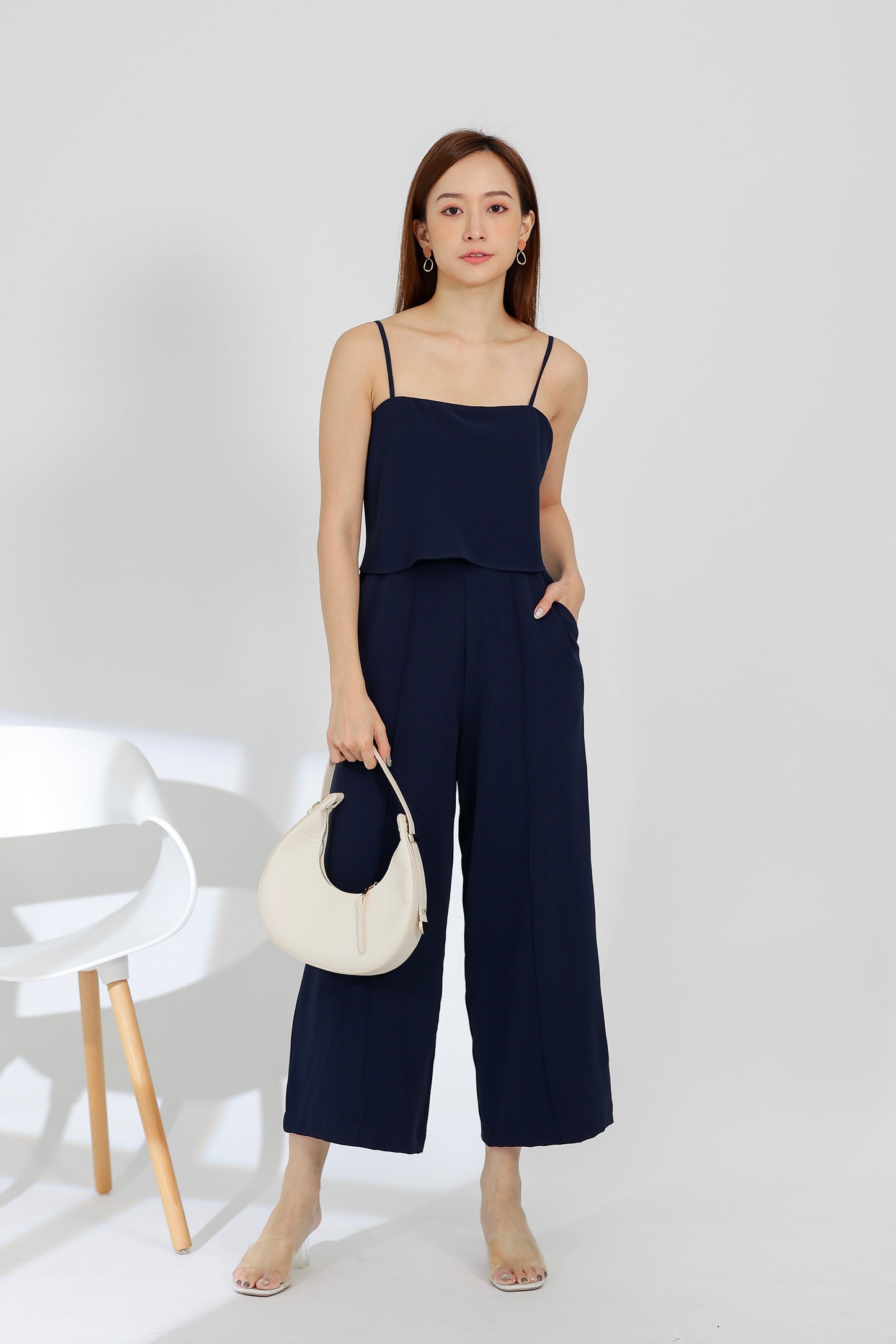 Willow Wide Leg Jumpsuit - Navy
