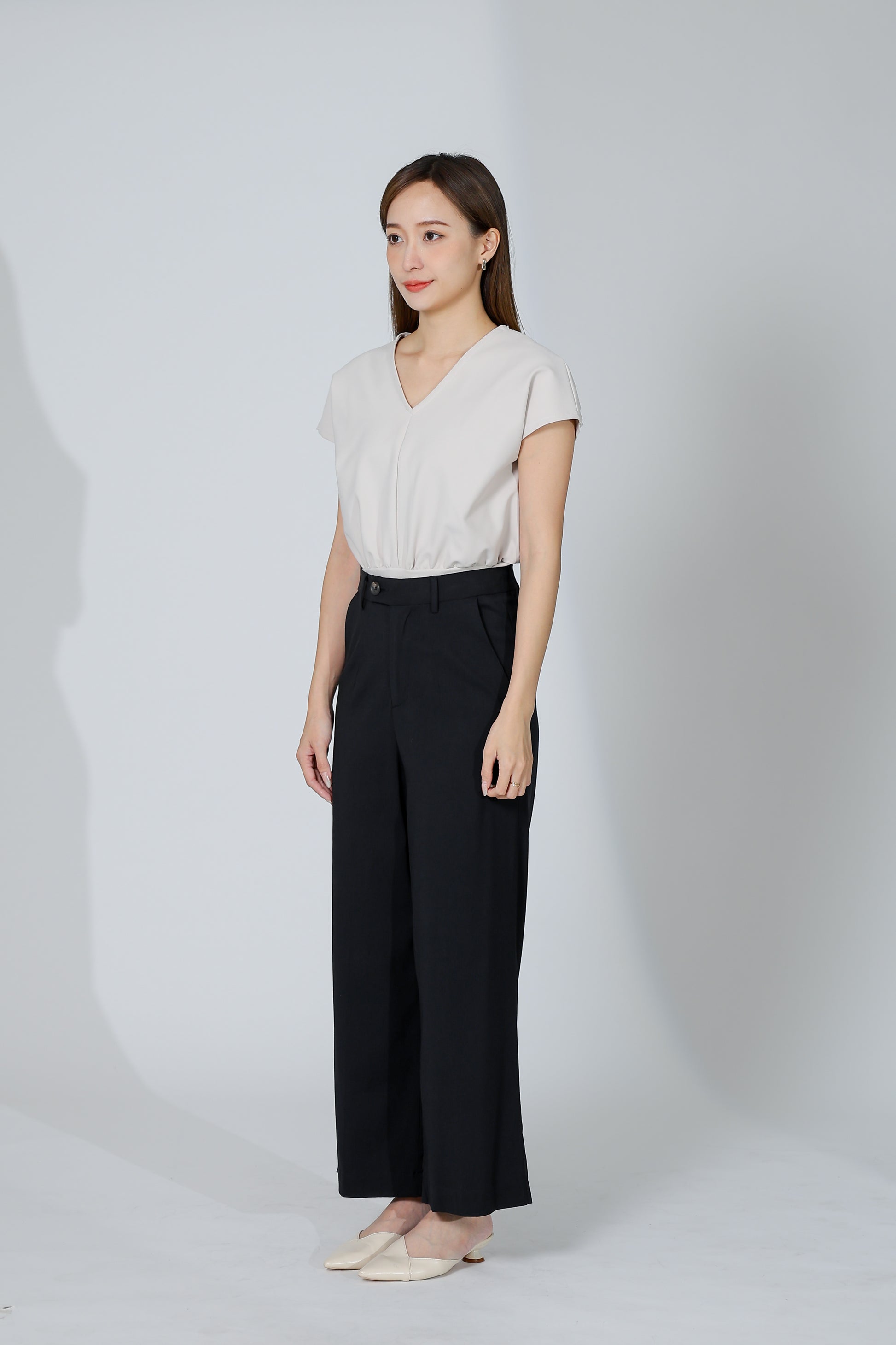 Audra Extended Waistband Pant - Black