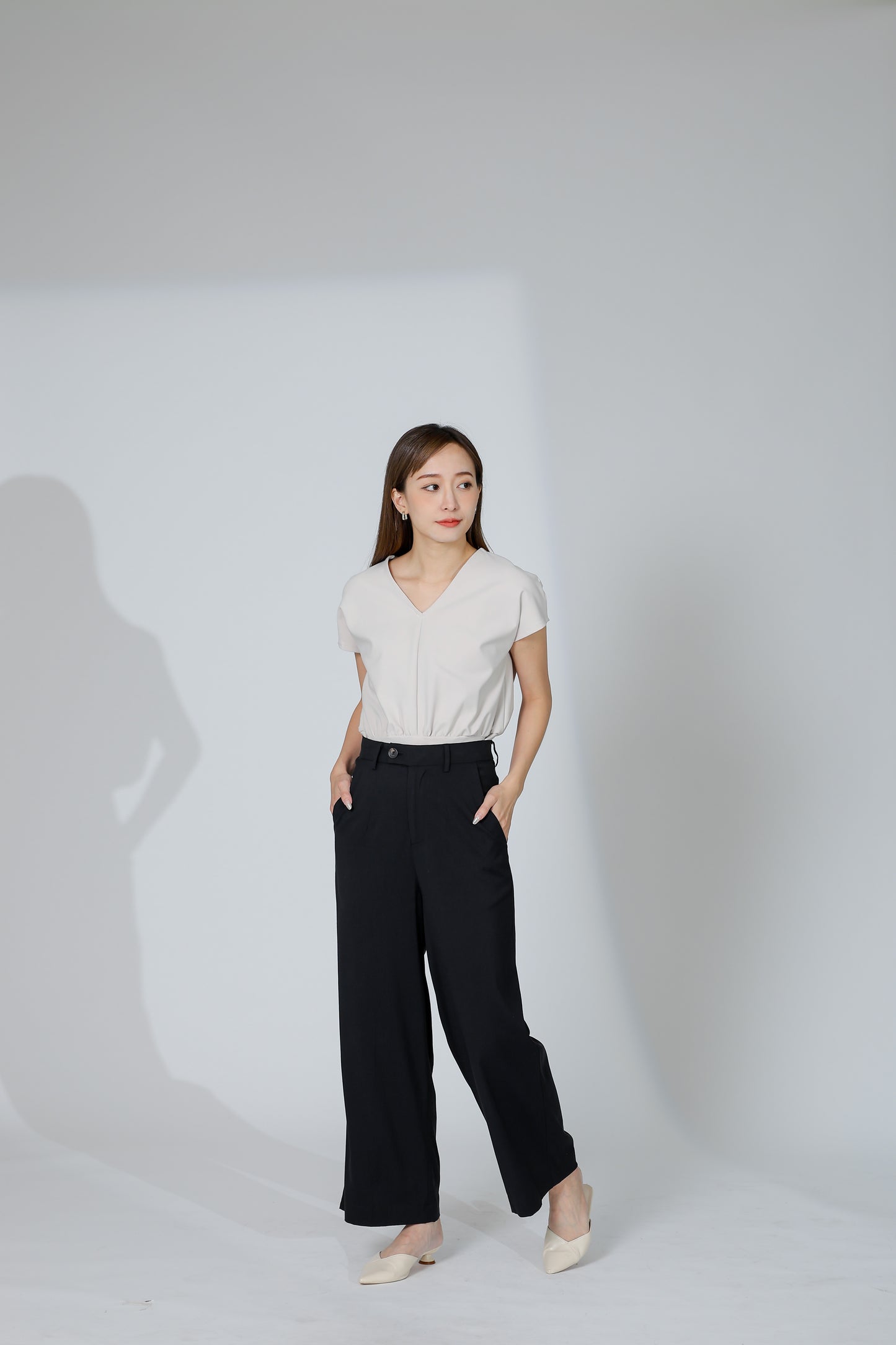 Audra Extended Waistband Pant - Black