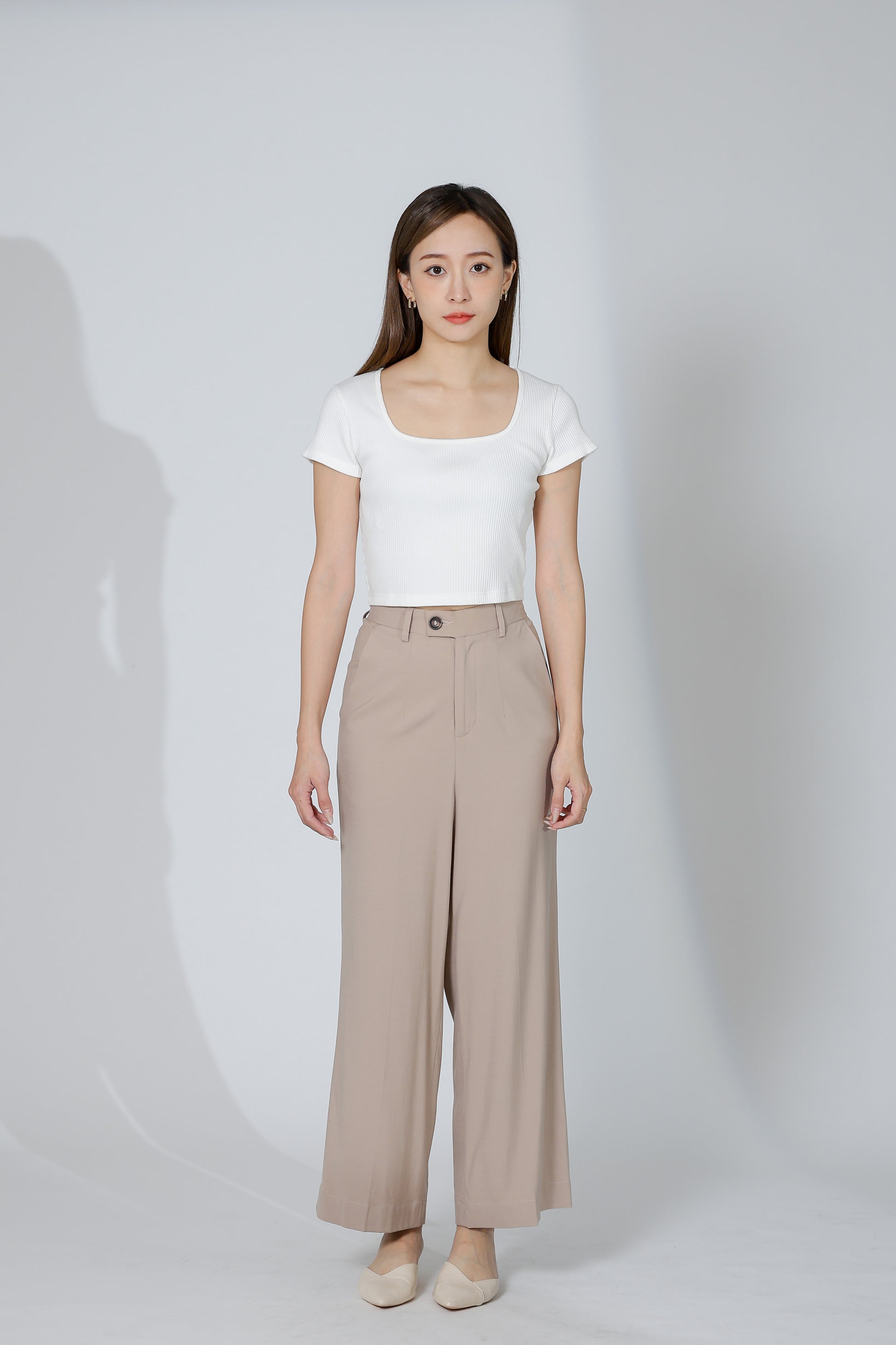 Audra Extended Waistband Pant - Khaki