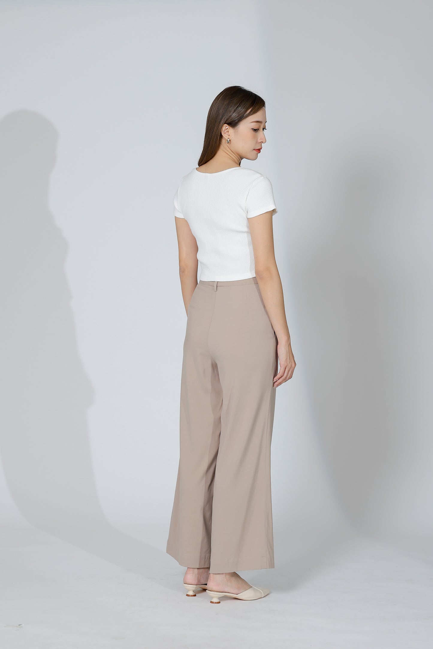 Audra Extended Waistband Pant - Khaki