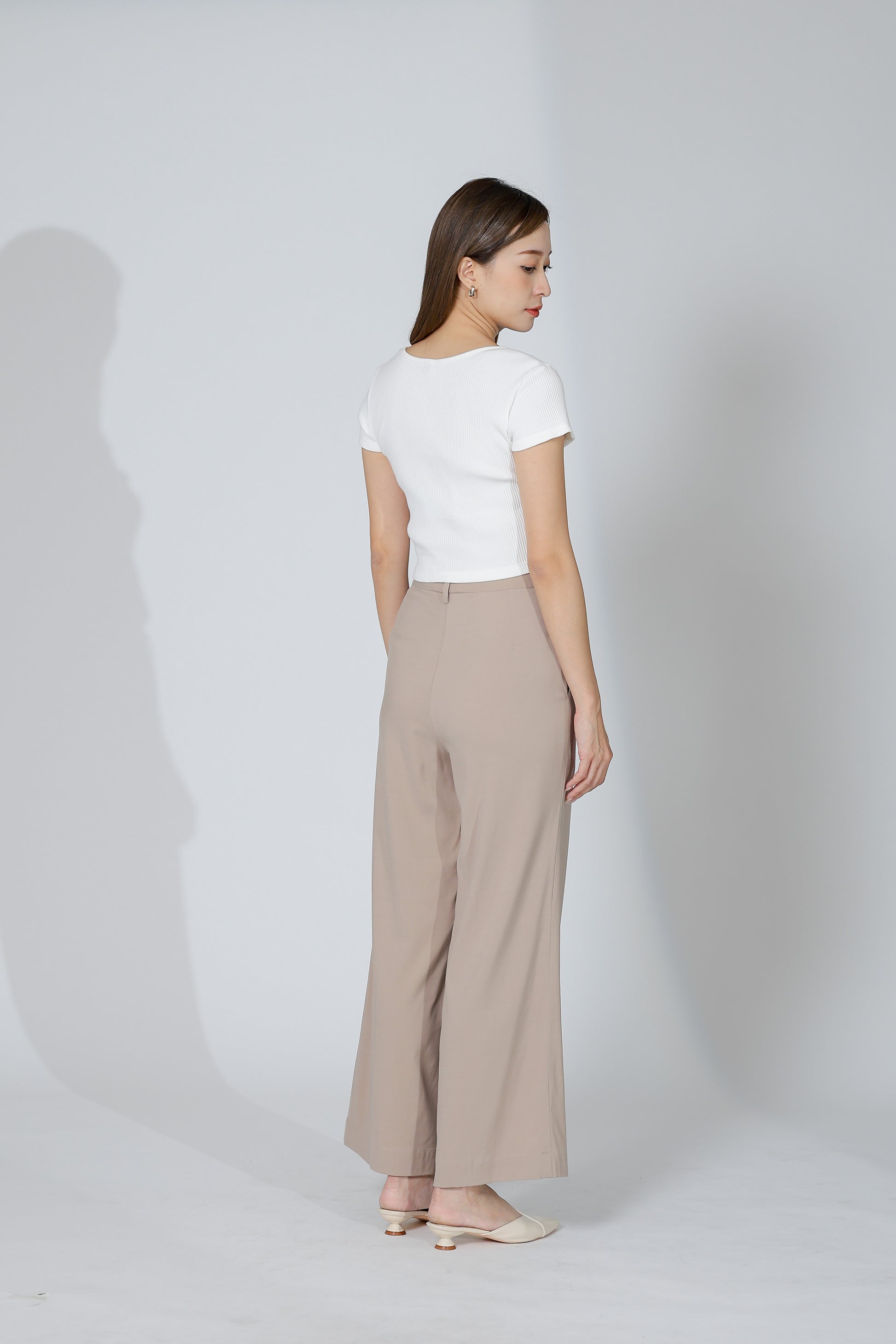 Audra Extended Waistband Pant - Khaki