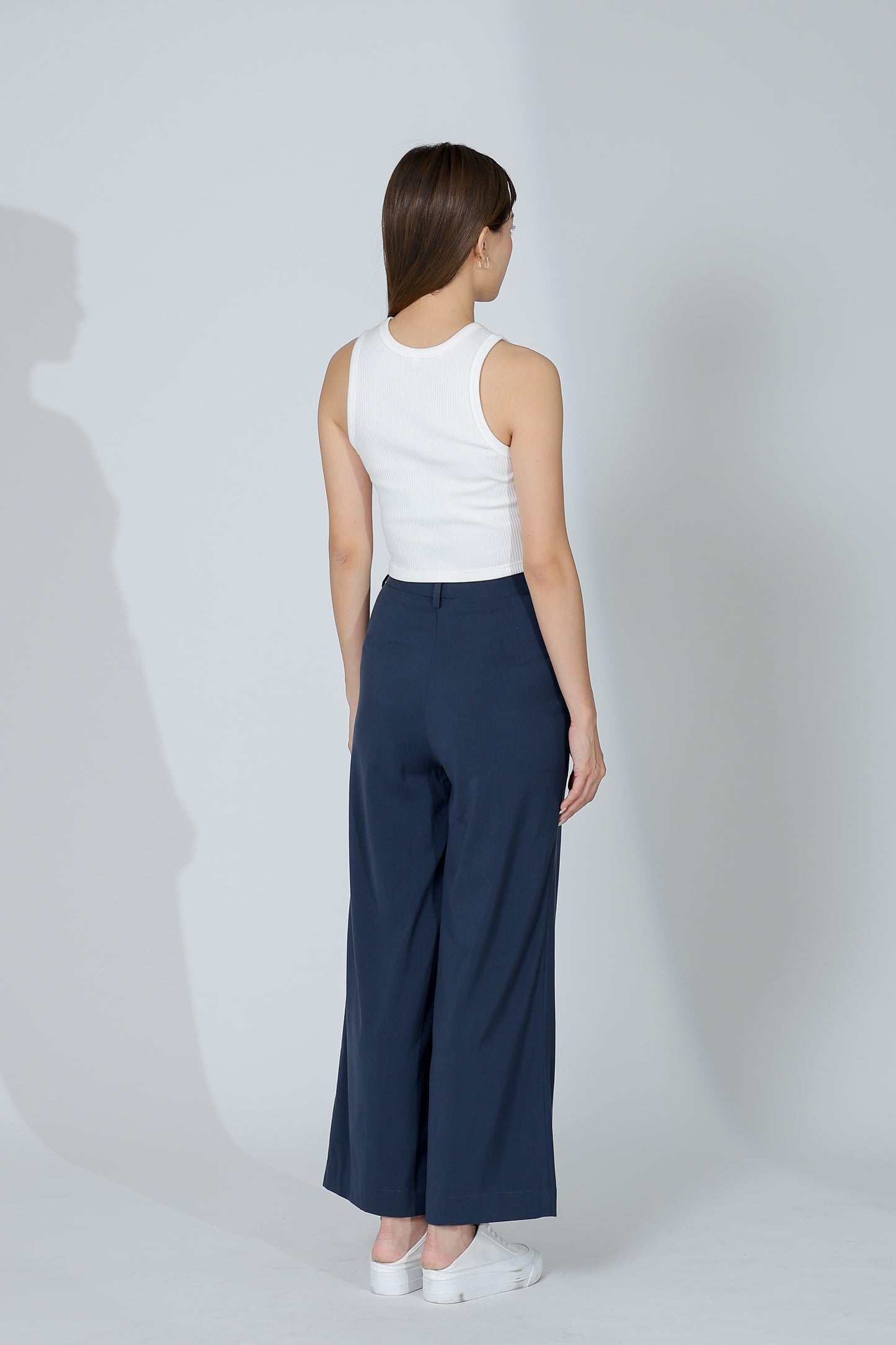Audra Extended Waistband Pant - Steel Navy