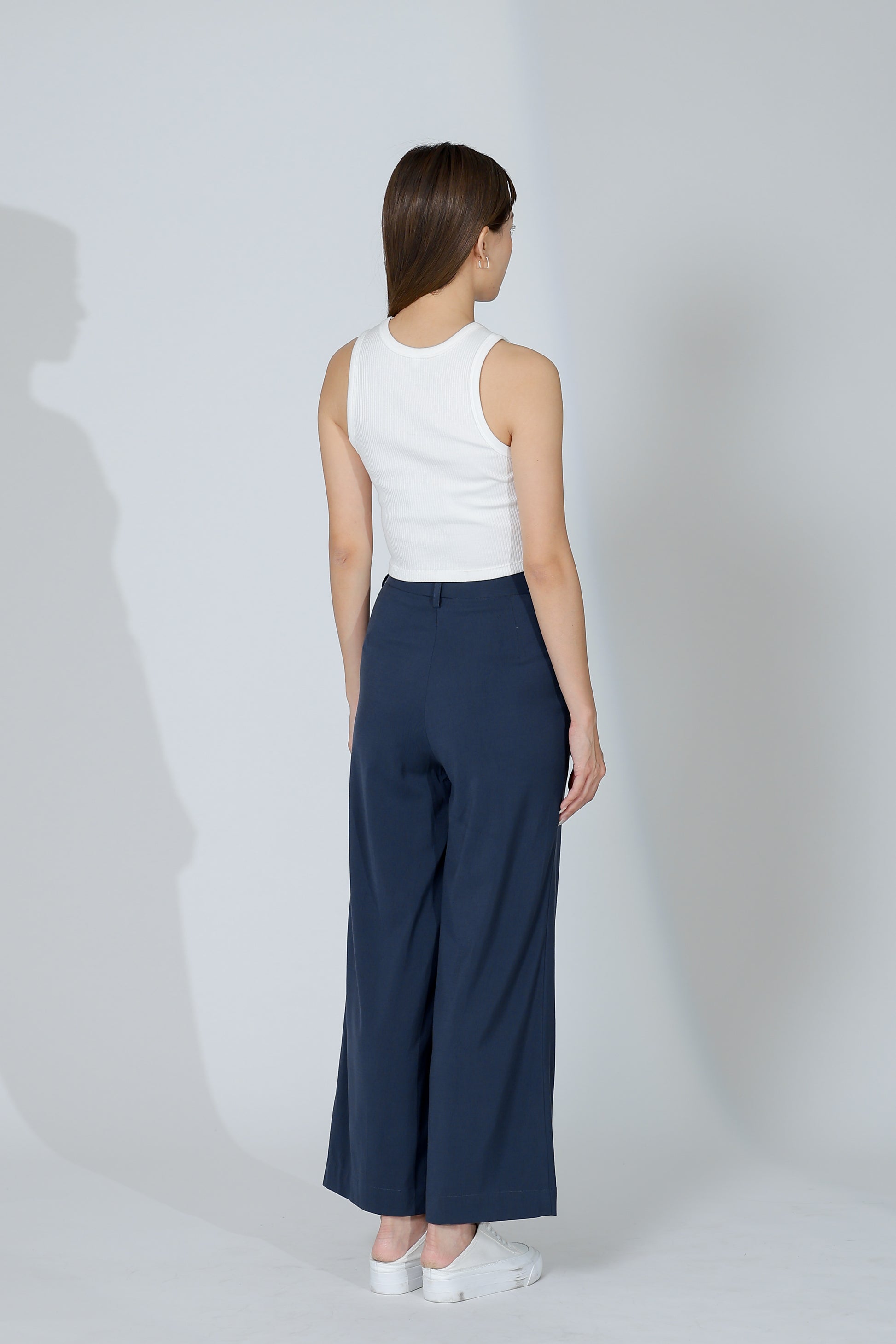 Audra Extended Waistband Pant - Steel Navy