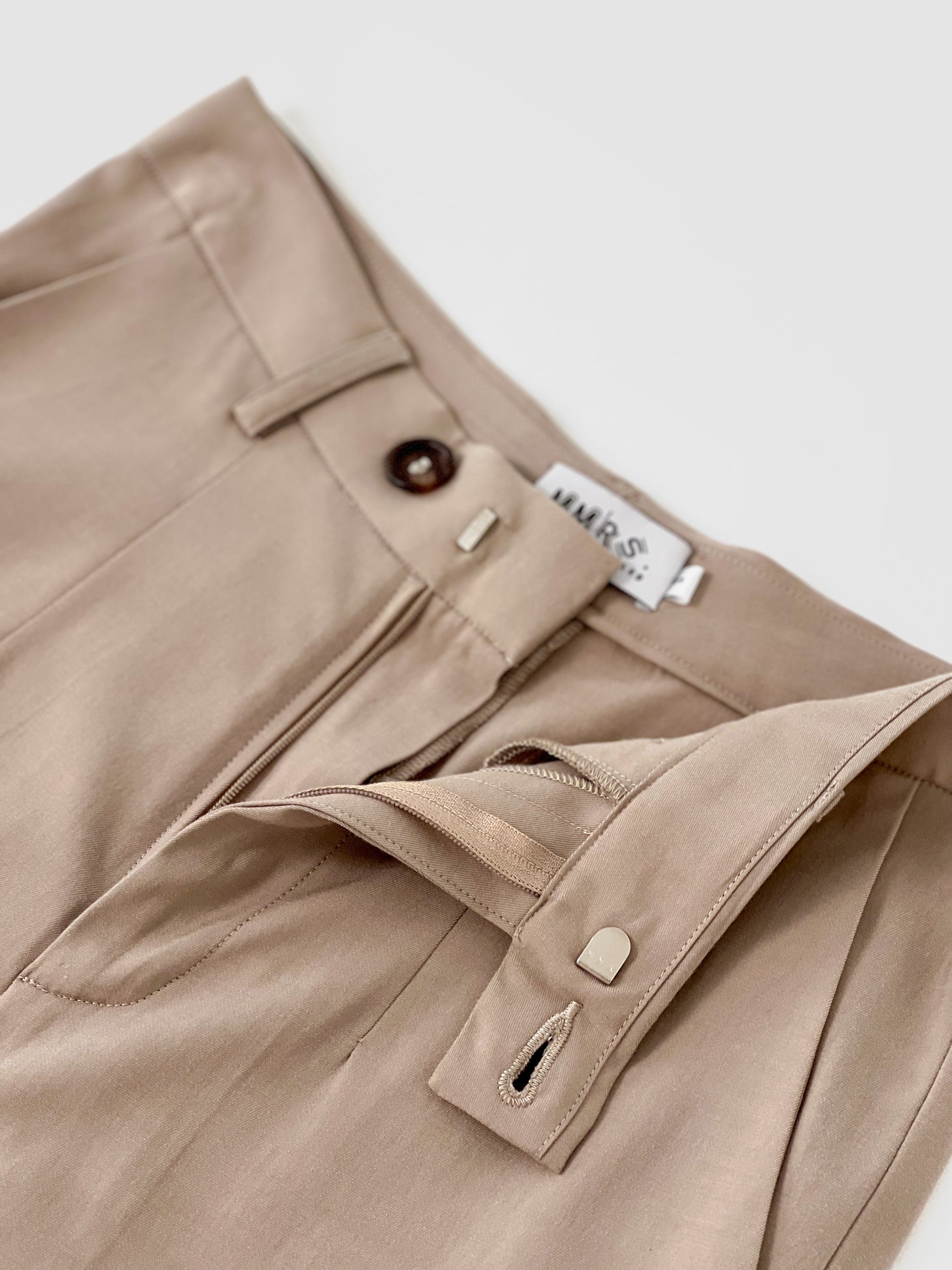 Audra Extended Waistband Pant - Khaki