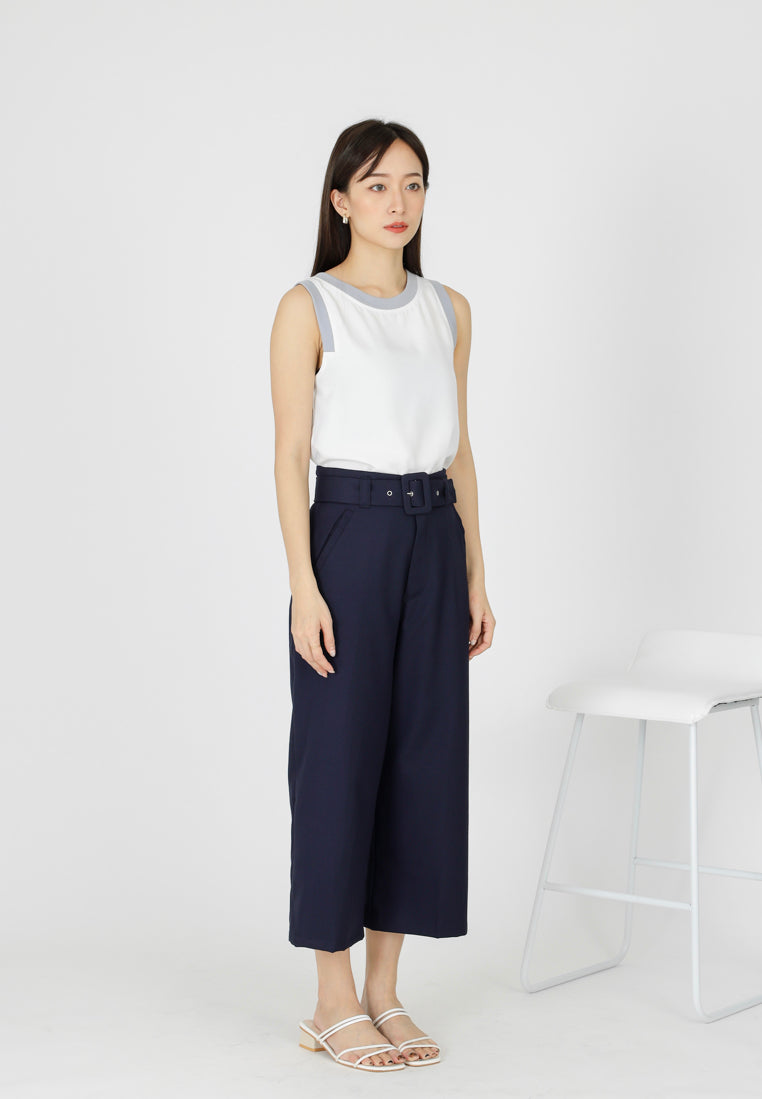 Avalon Wide Leg Pant - Navy