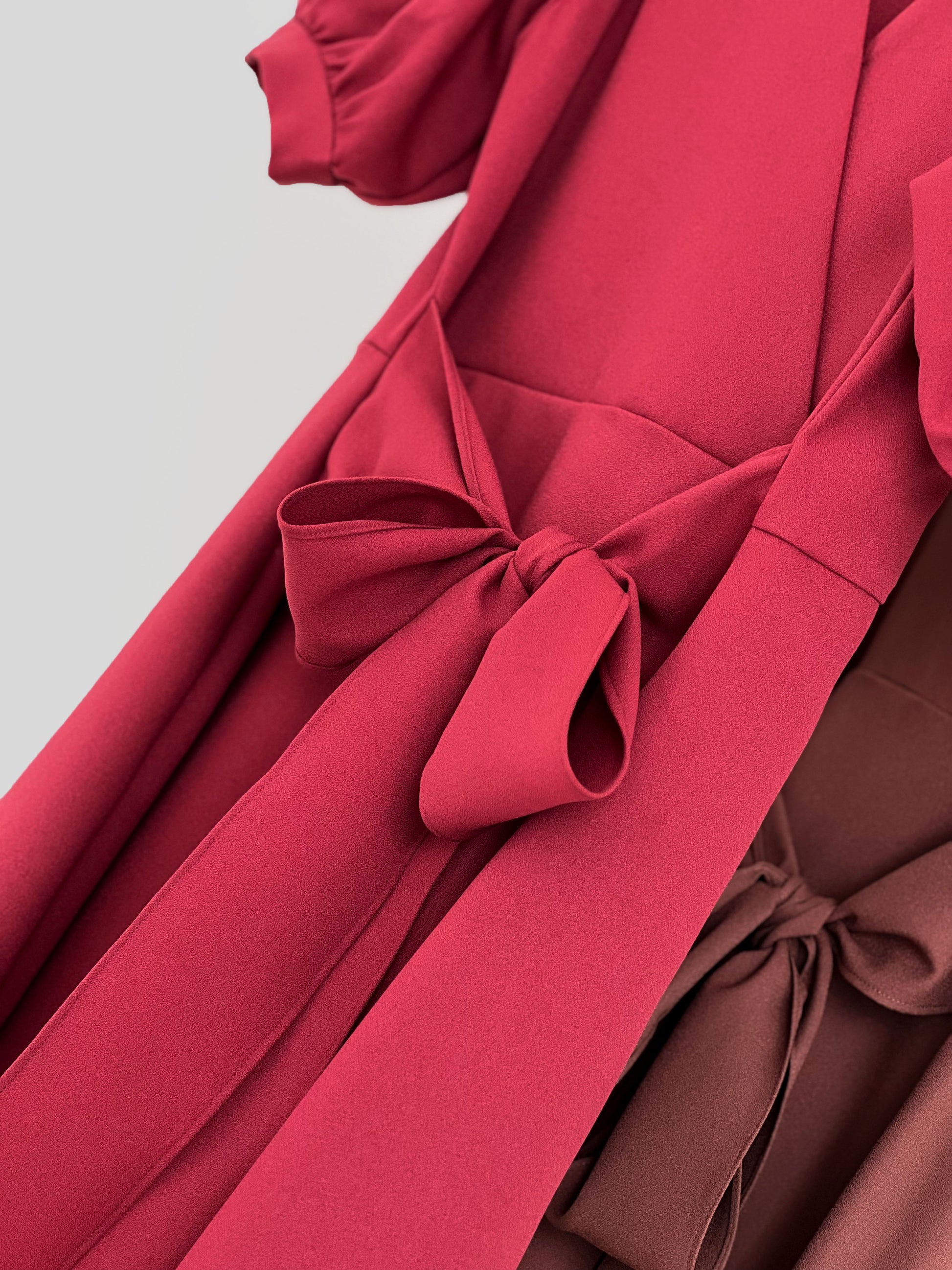 Ayana Wrapped Waist Midi Dress - Blush