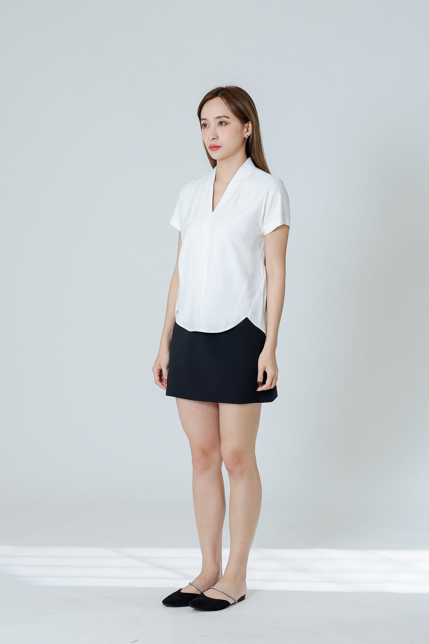 Bethany V Neck Blouse - Ivory