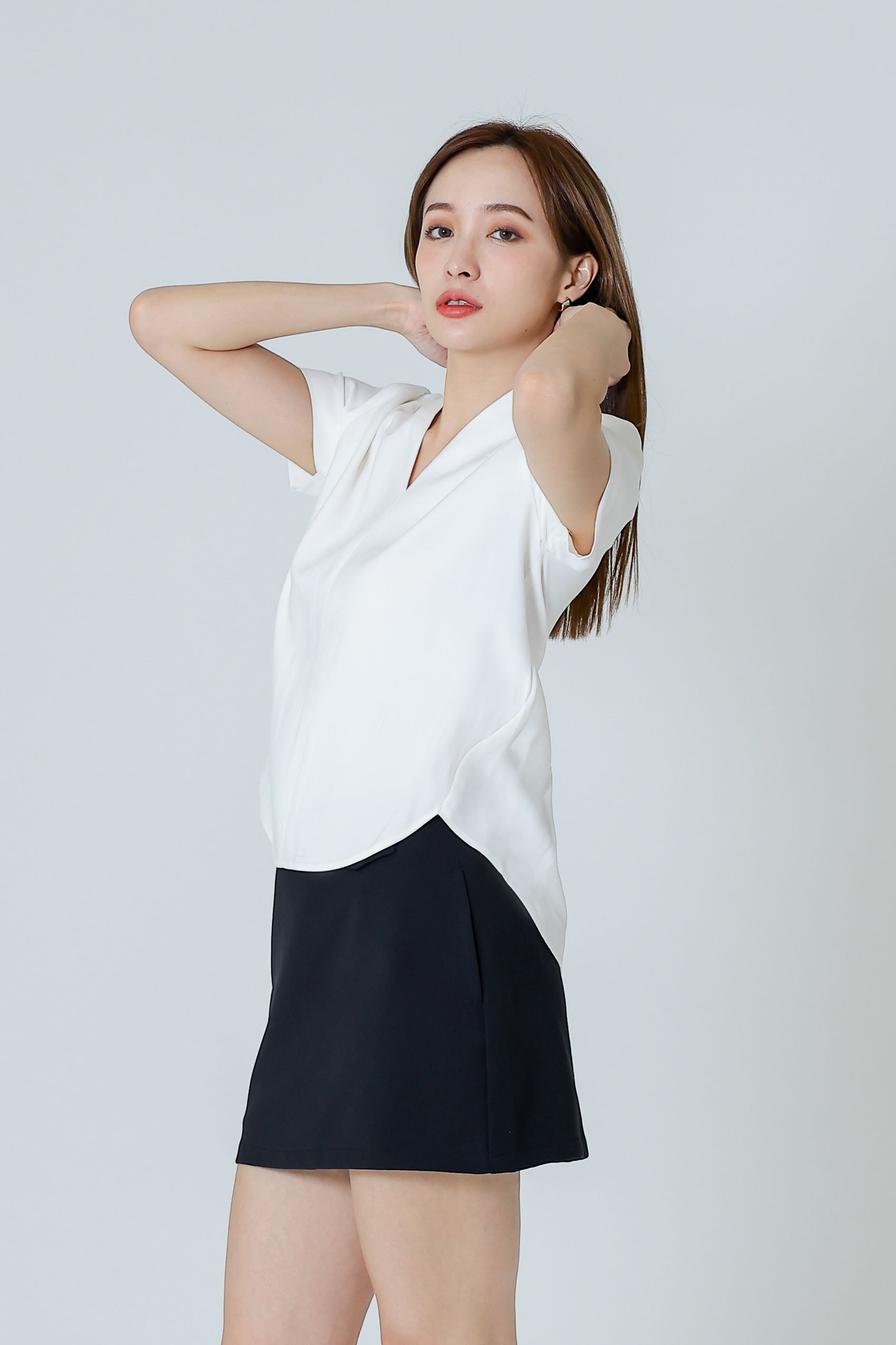 Bethany V Neck Blouse - Ivory