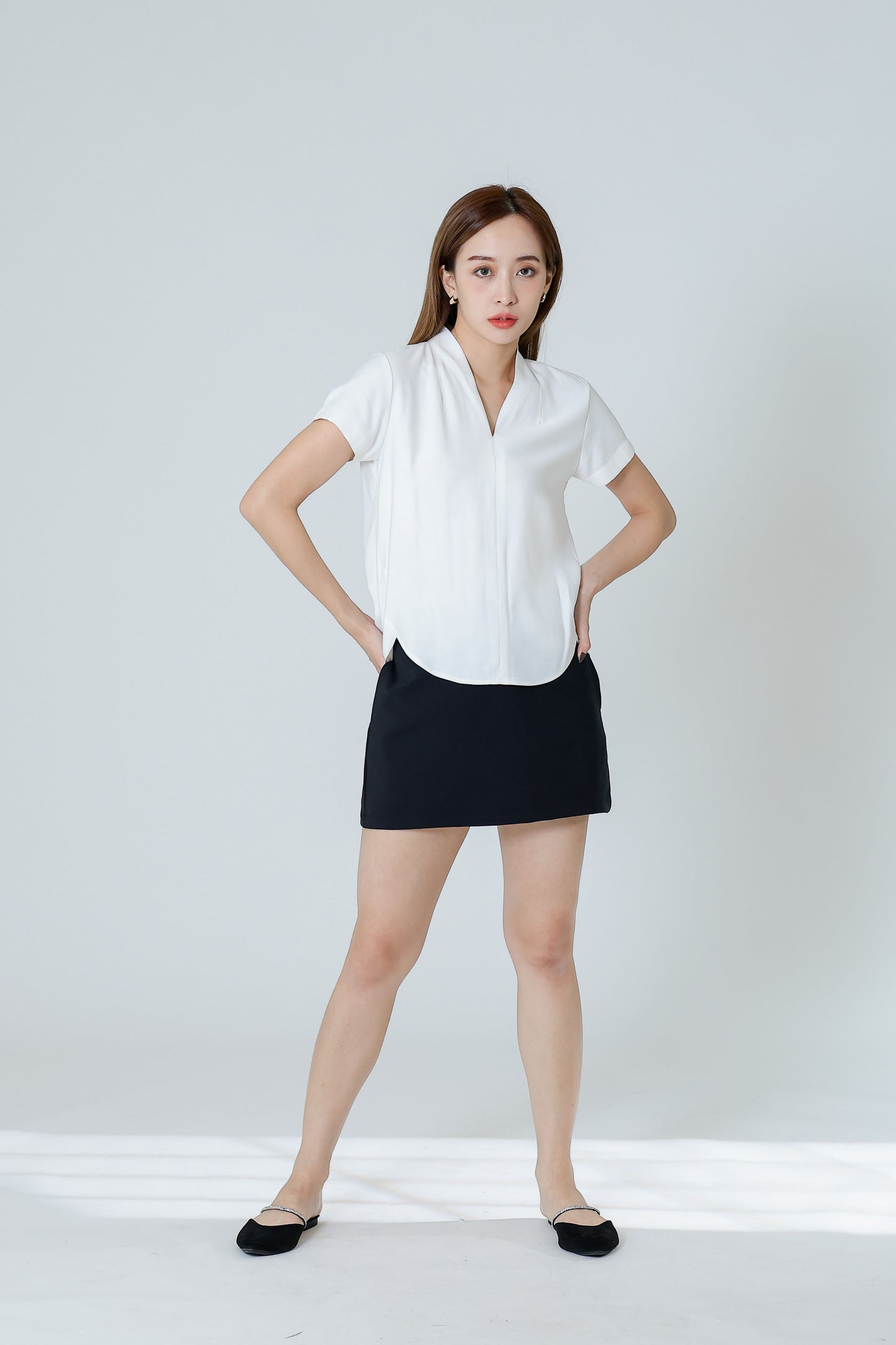 Bethany V Neck Blouse - Ivory