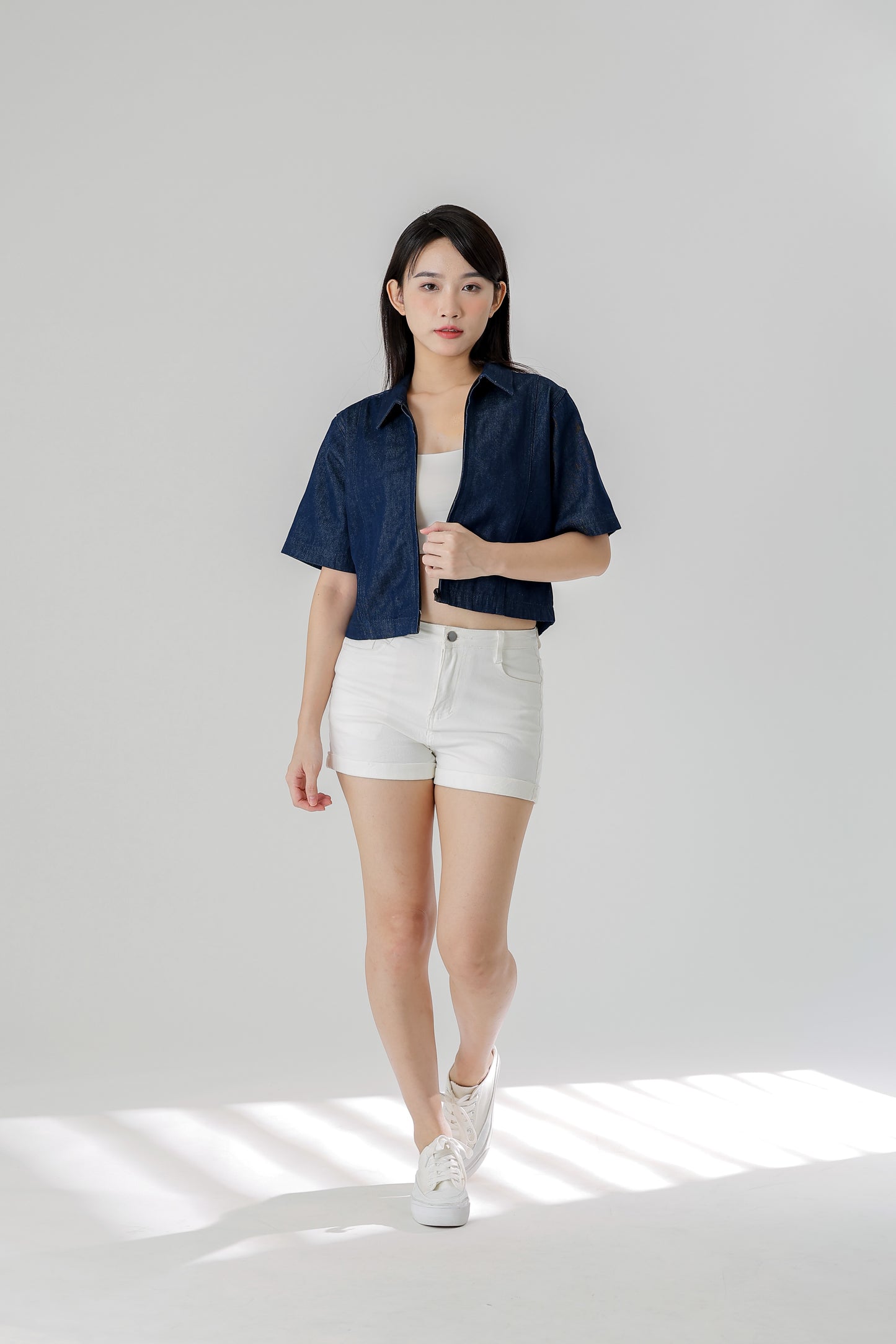 Callen Zipper Top - Dk Blue
