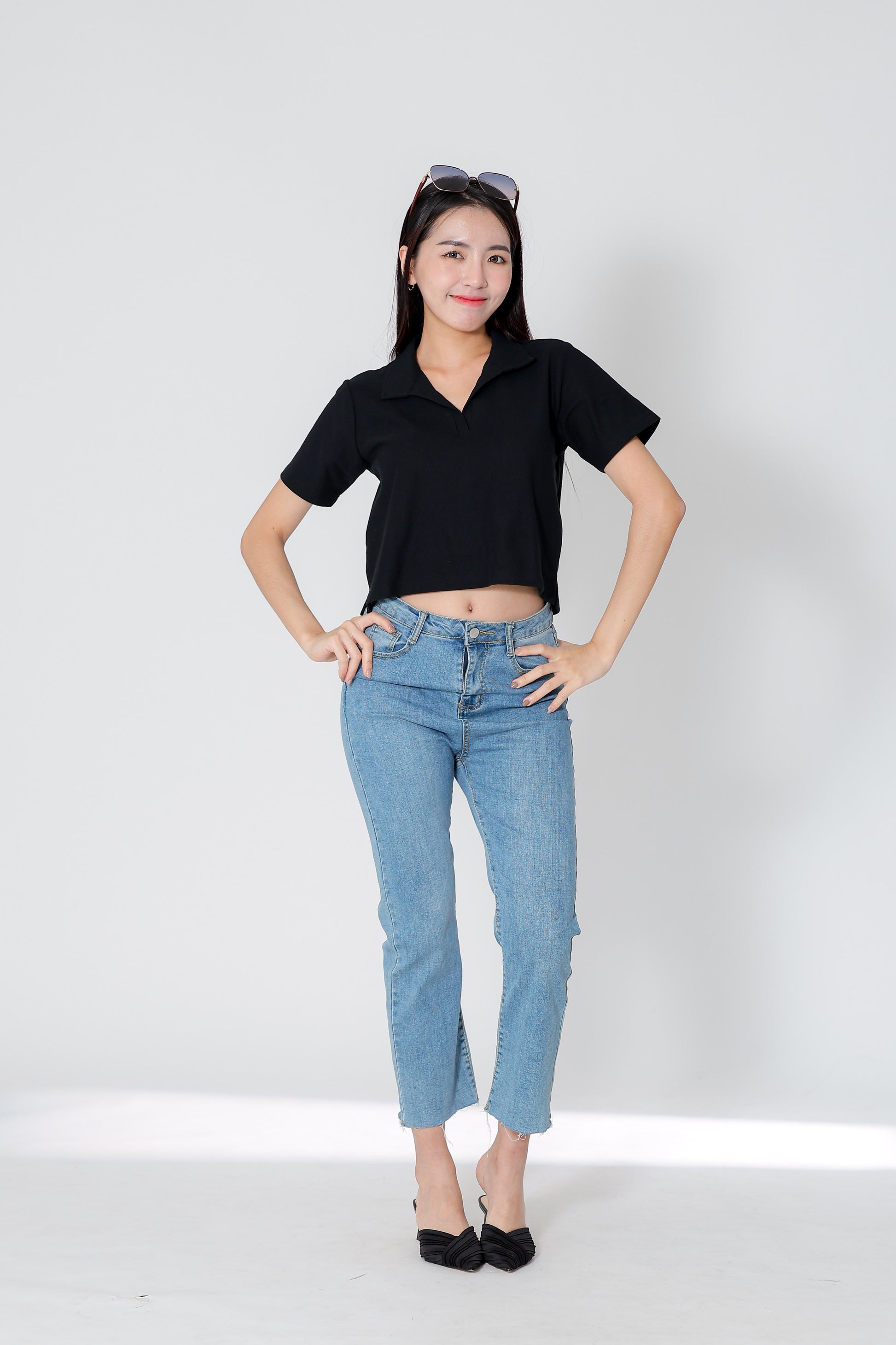Camber Johnny Collar Polo - Black
