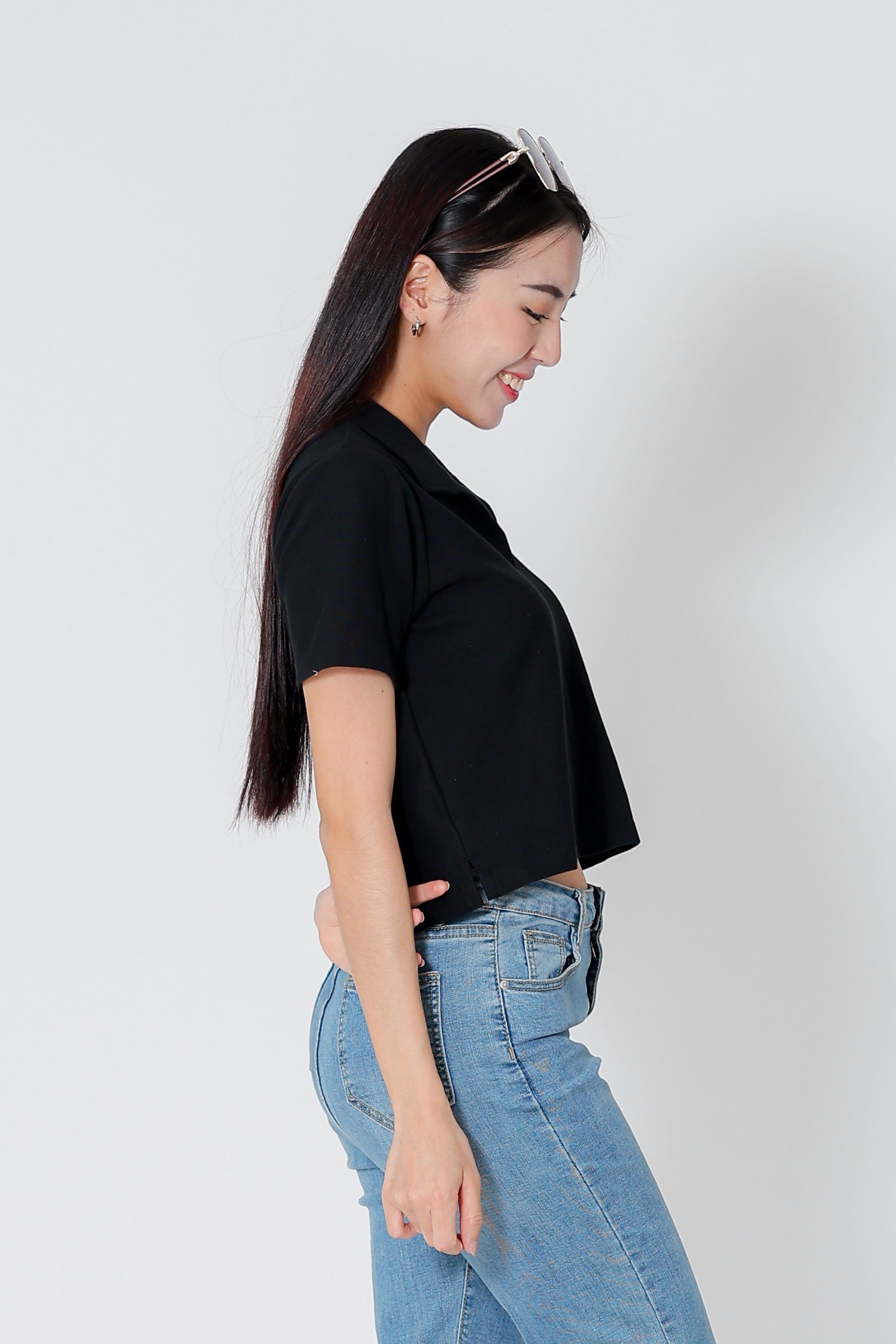 Camber Johnny Collar Polo - Black