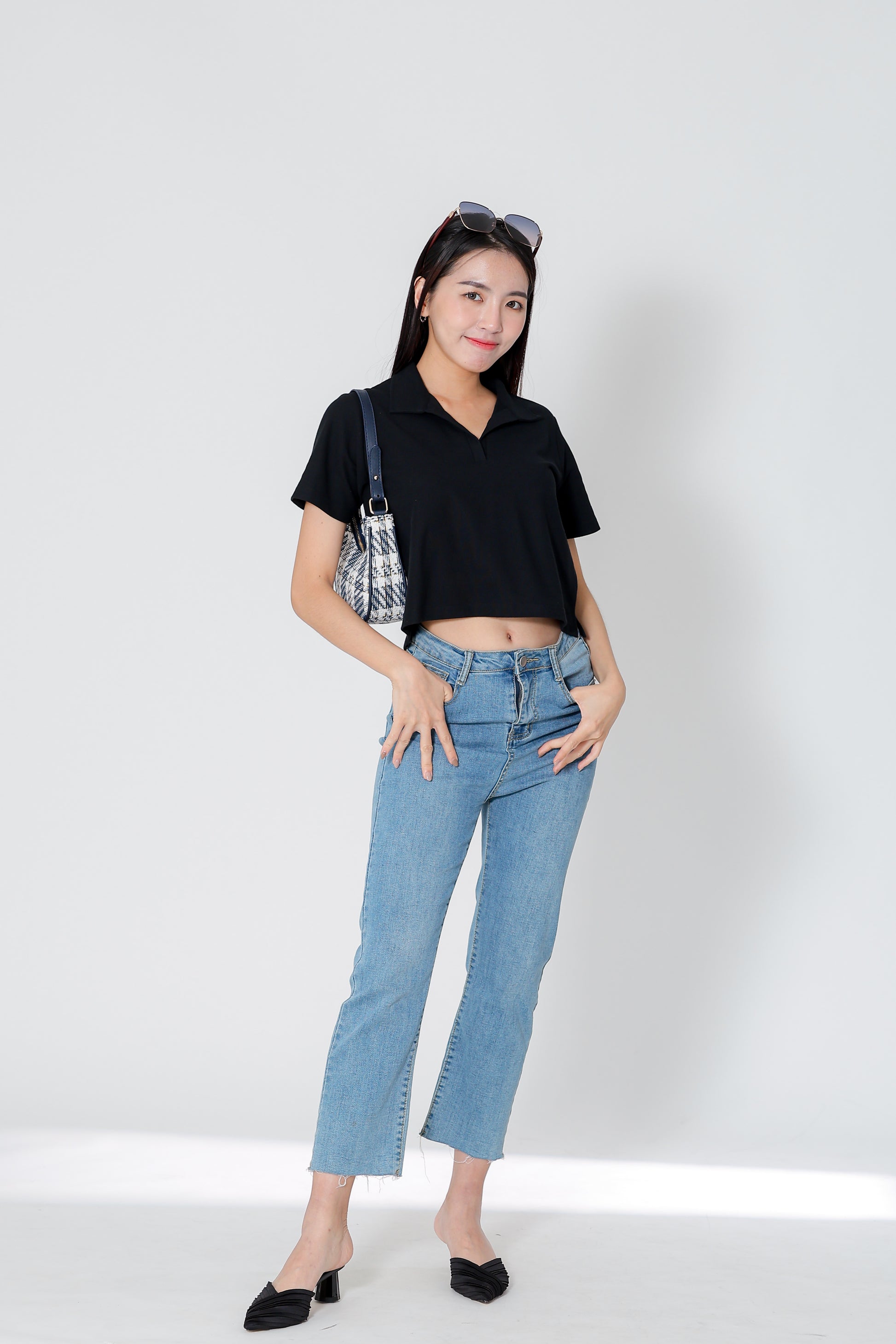 Camber Johnny Collar Polo - Black
