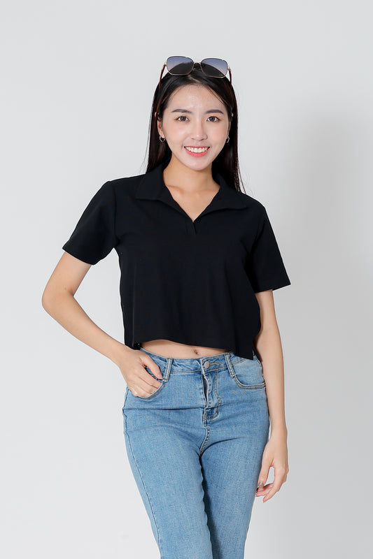 Camber Johnny Collar Polo - Black