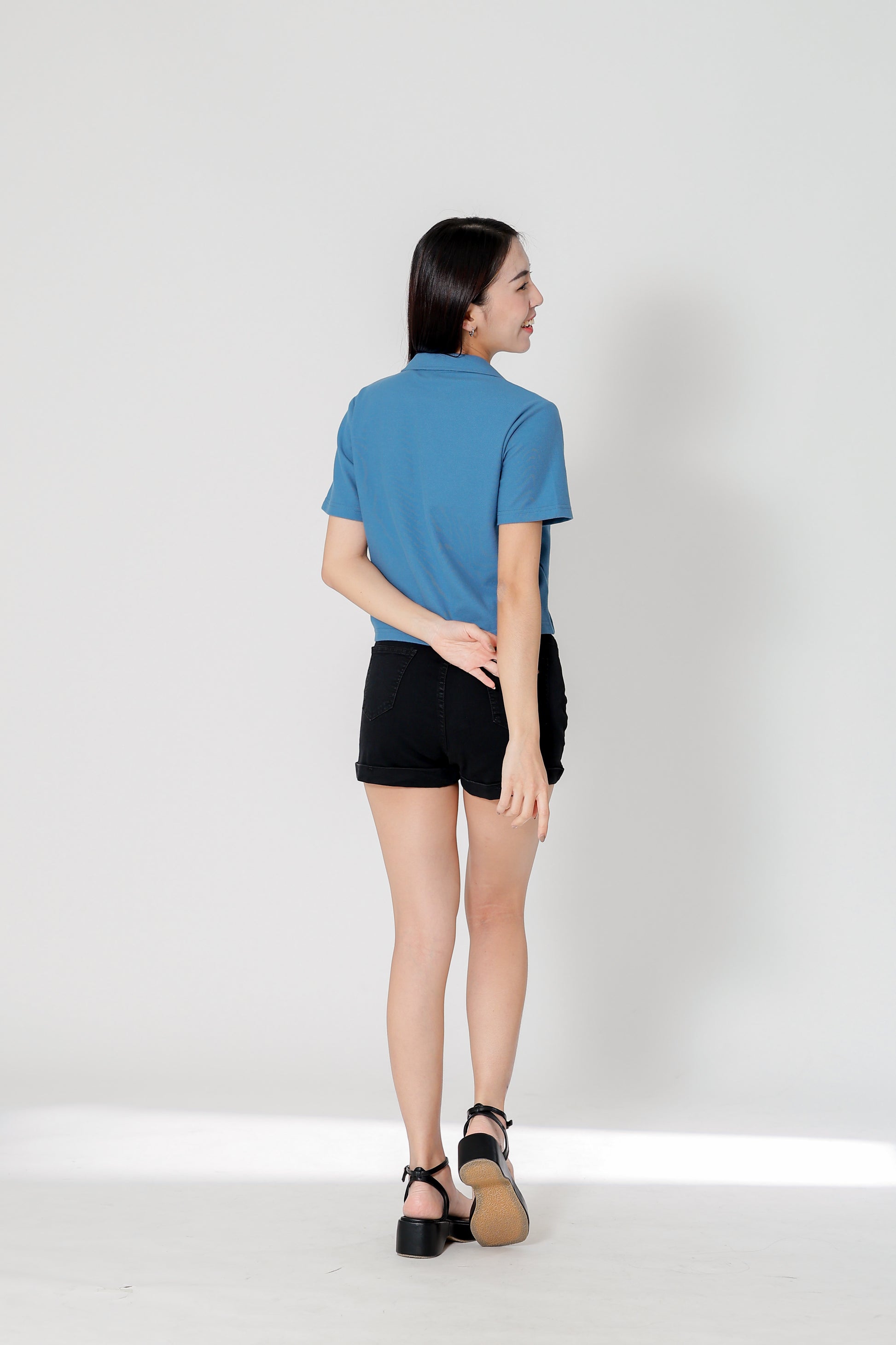 Camber Johnny Collar Polo - Steel Blue