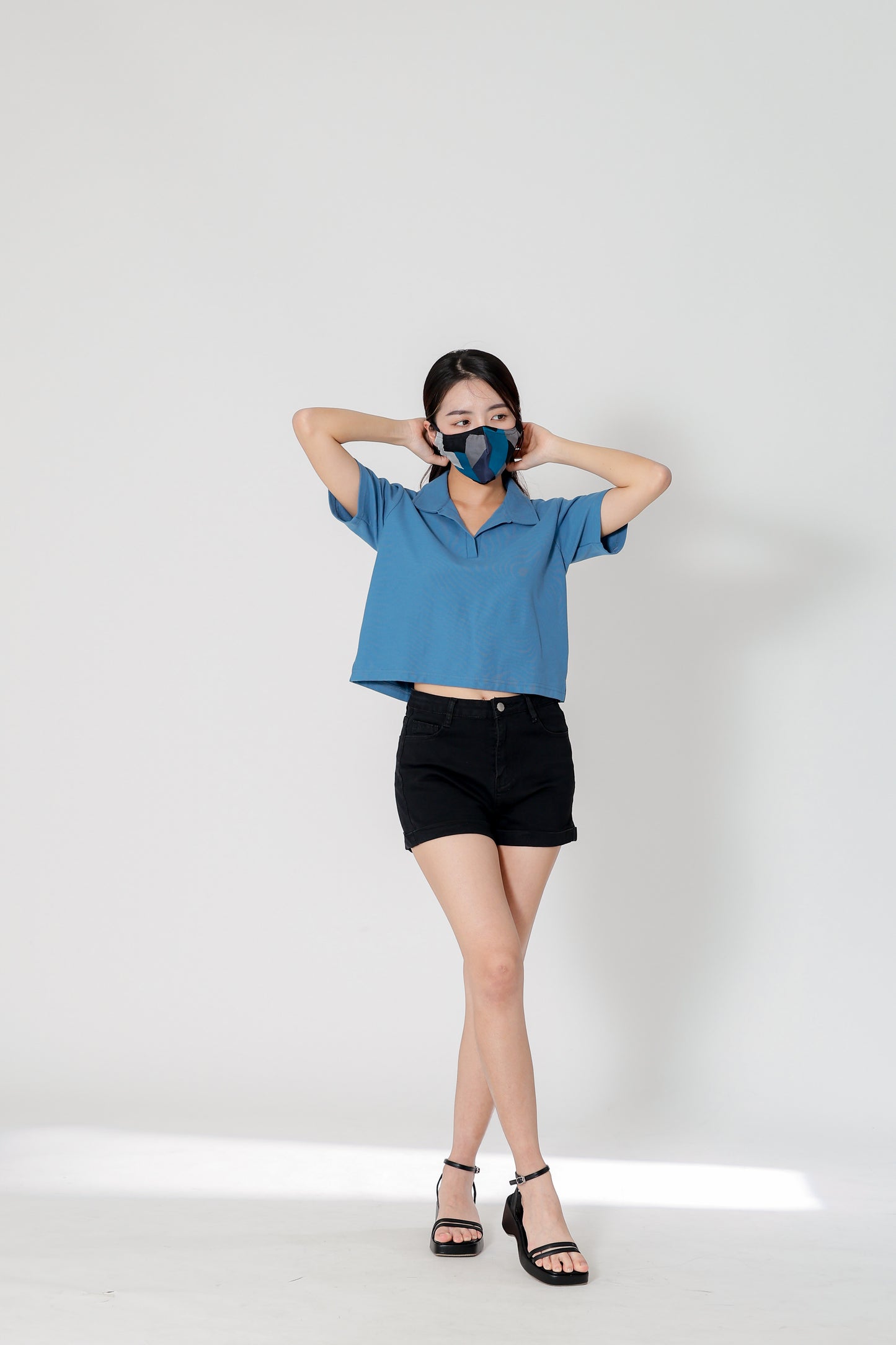 Camber Johnny Collar Polo - Steel Blue