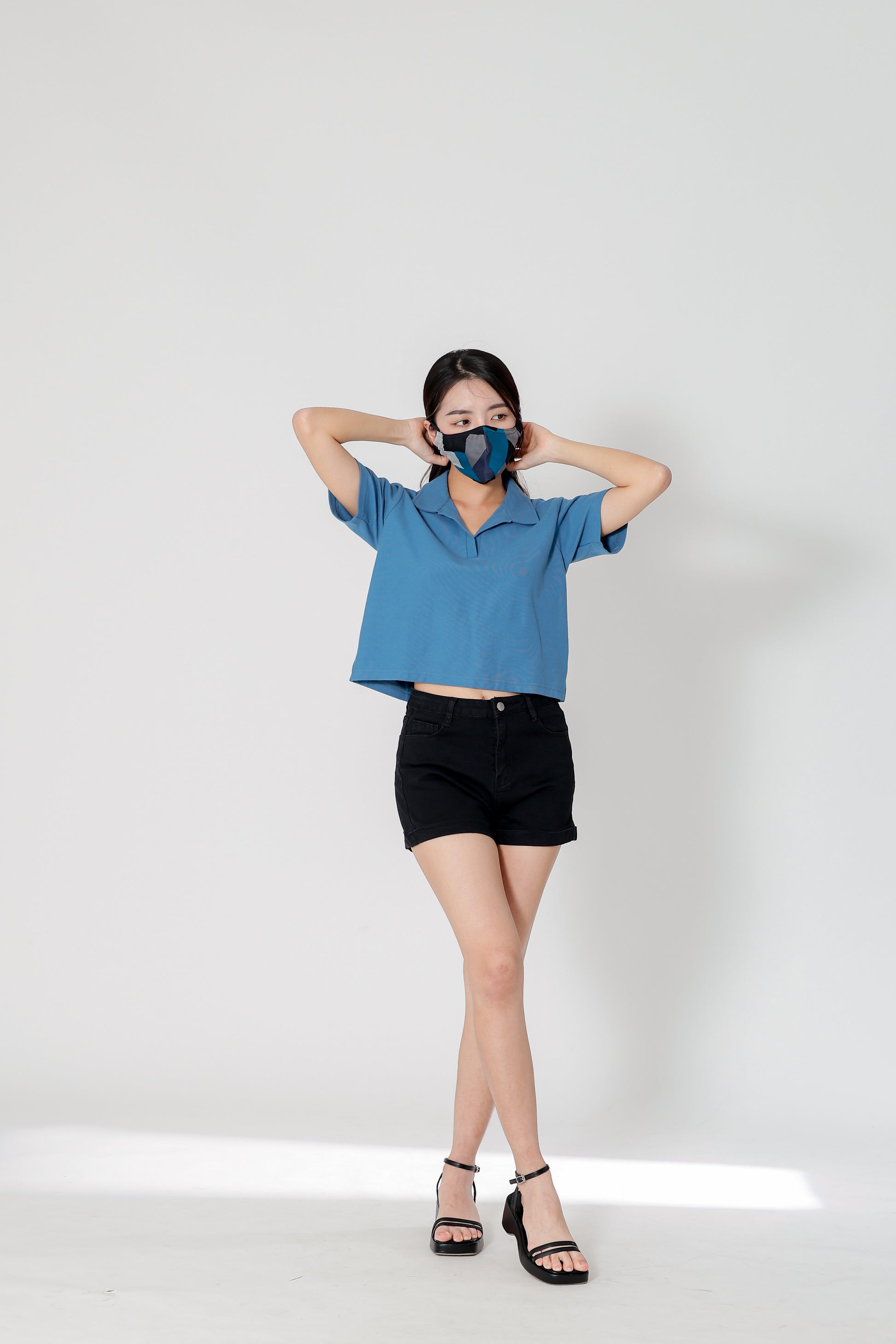 Camber Johnny Collar Polo - Steel Blue