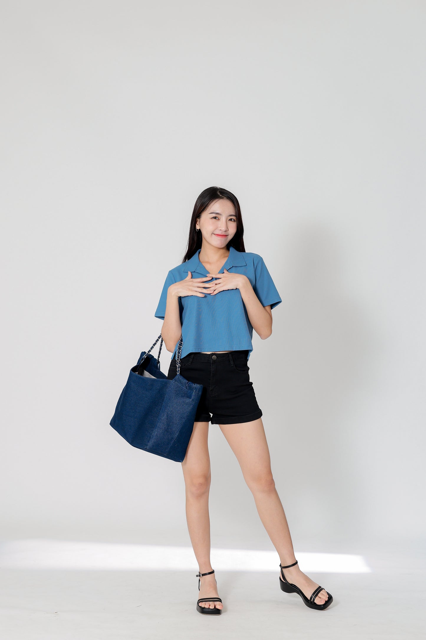 Camber Johnny Collar Polo - Steel Blue