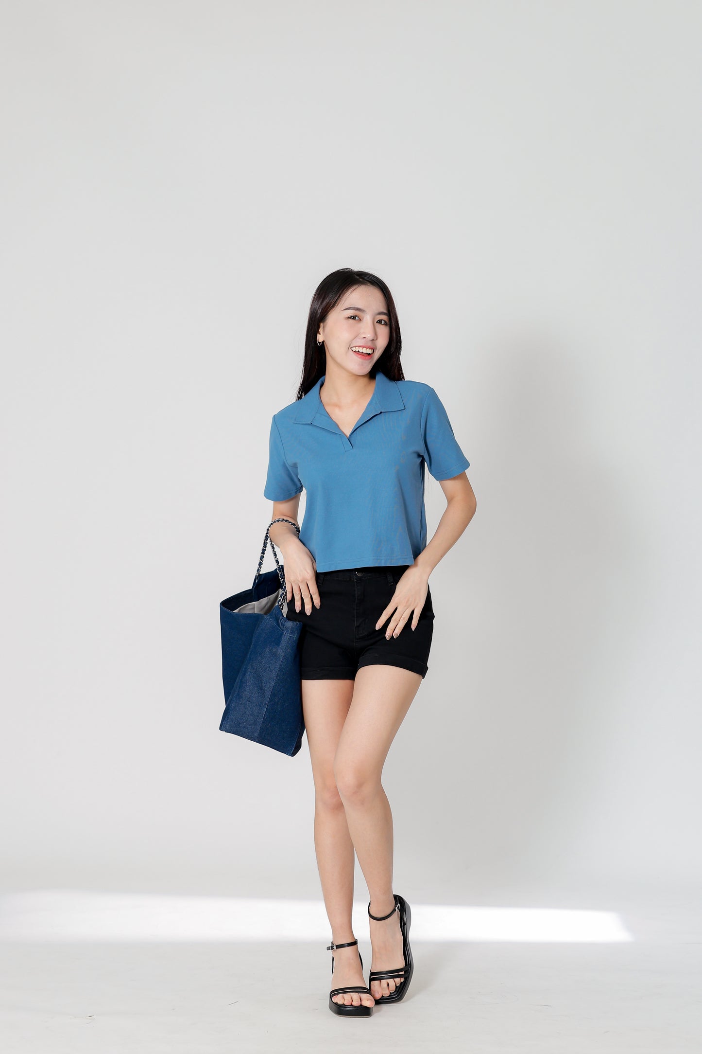 Camber Johnny Collar Polo - Steel Blue