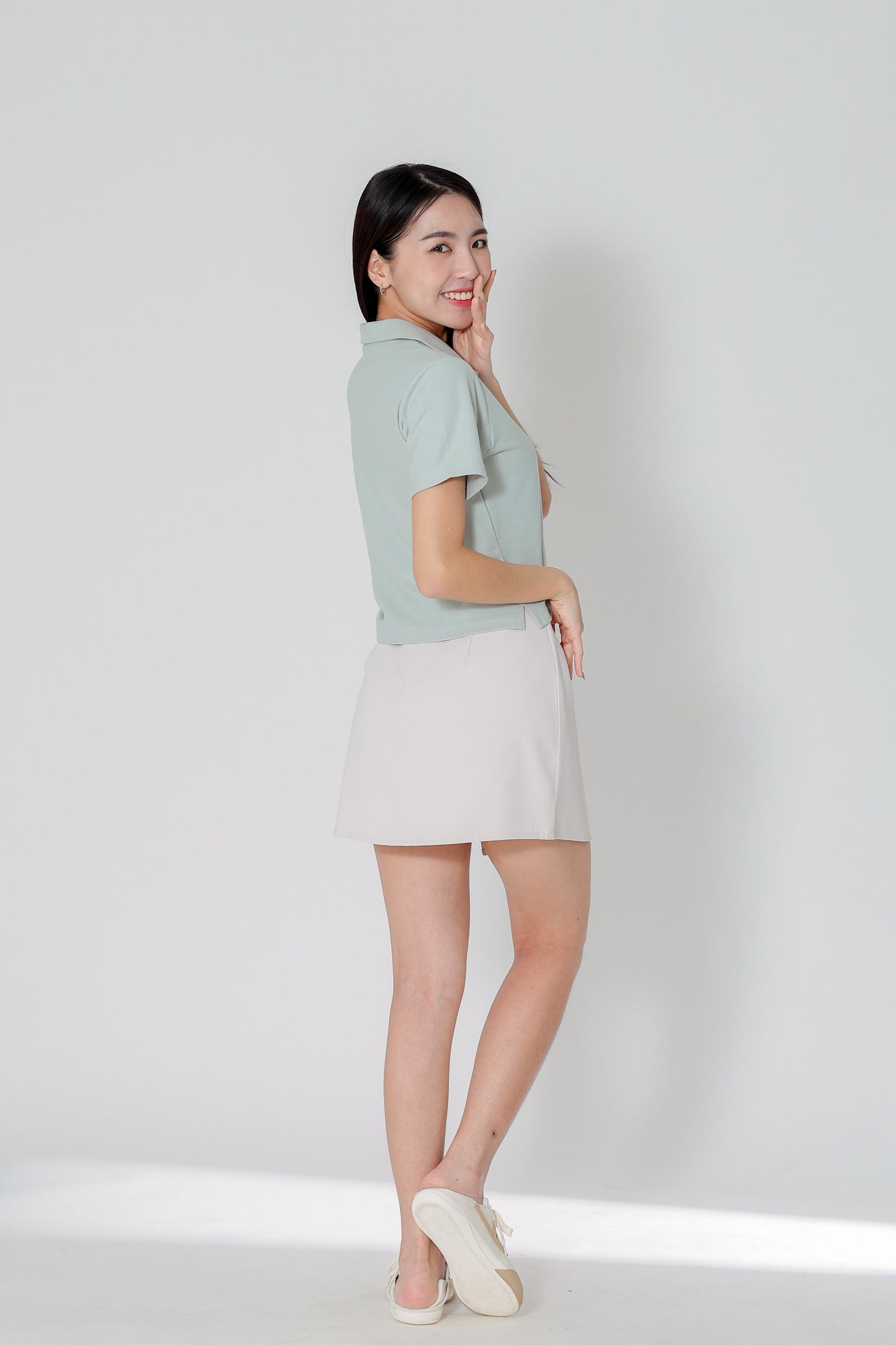 Camber Johnny Collar Polo - Seafoam Green