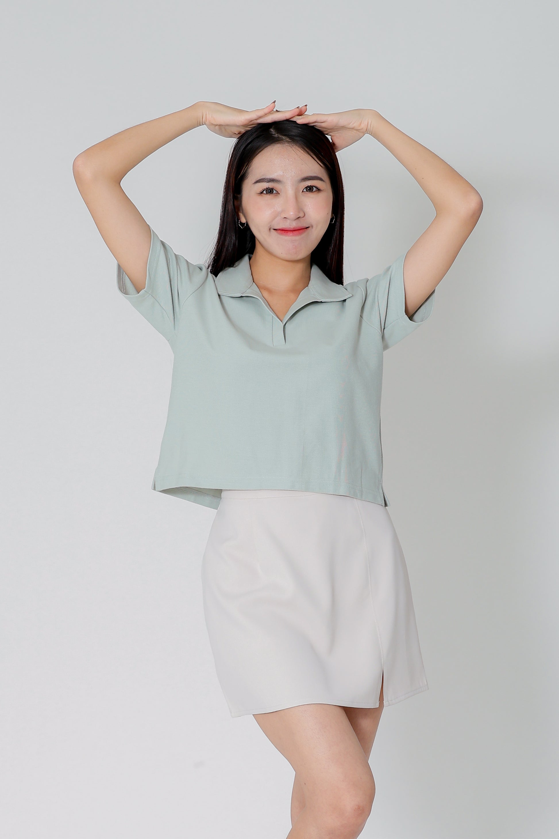 Camber Johnny Collar Polo - Seafoam Green